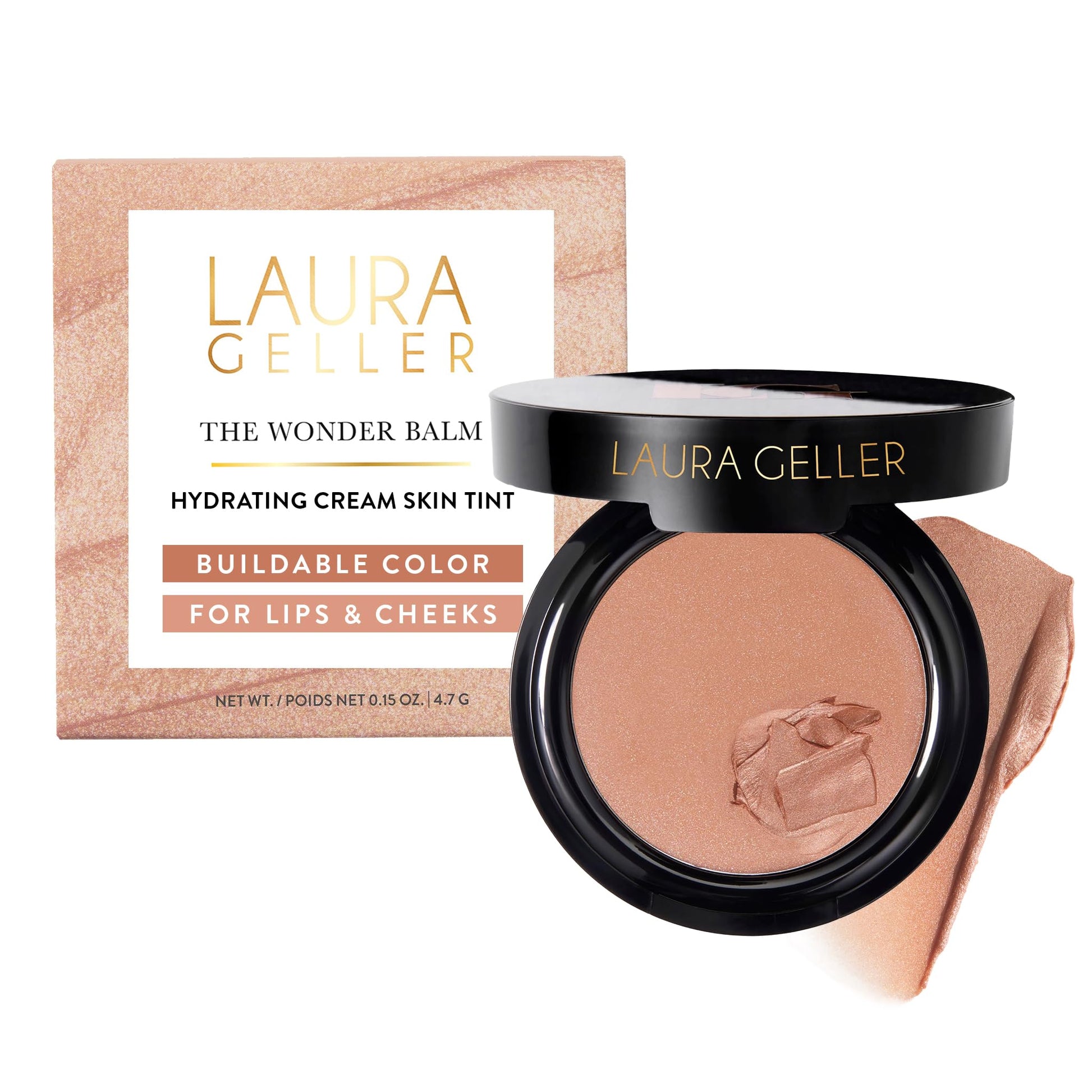 LAURA GELLER NEW YORK The Wonder Balm Cream Illuminator - Hydrating Weightless Subtle Hint of Color + Glow for Mature Skin - Vegan Squalane - Apply to Cheeks & Lips (01 Nice-n-Natural) LAURA GELLER NEW YORK Au supplements
