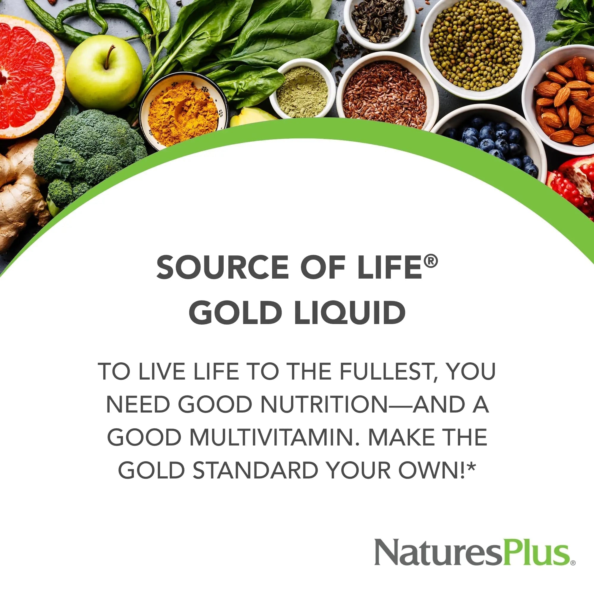 NaturesPlus Source of Life Gold Multivitamin Liquid - 30 oz - with Vitamins D3, B12 & K2 - Blood, Bone & Immune Support - Vegetarian & Gluten Free - 30 Servings NaturesPlus Au supplements