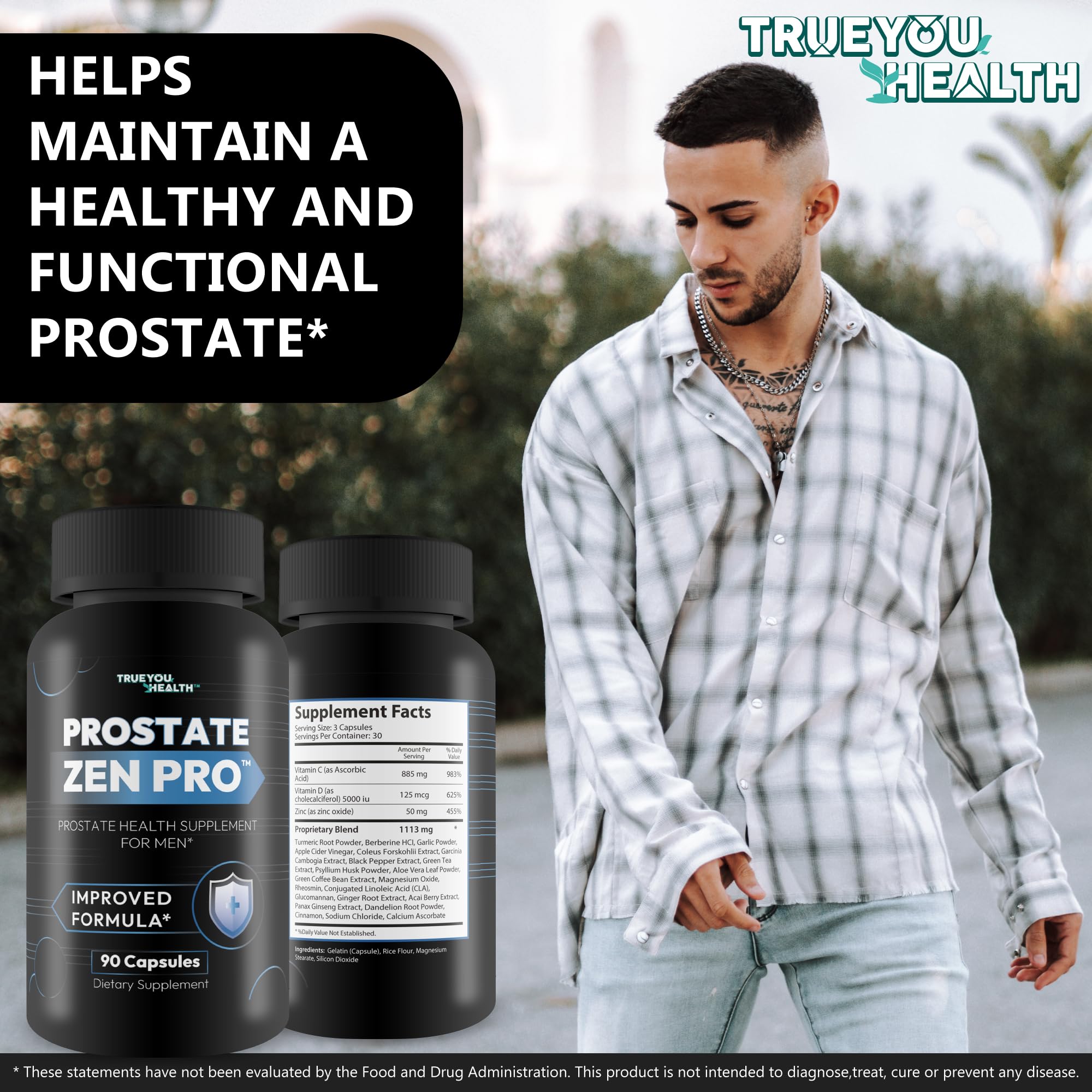 Prostate Zen Pro - Improved Formula - Our Best Prostate Health Supplement for Men - Our Best Prostate Support Supplement for Men’s Health - Natural Prostate Genix ProstaZen True You Health Au supplements