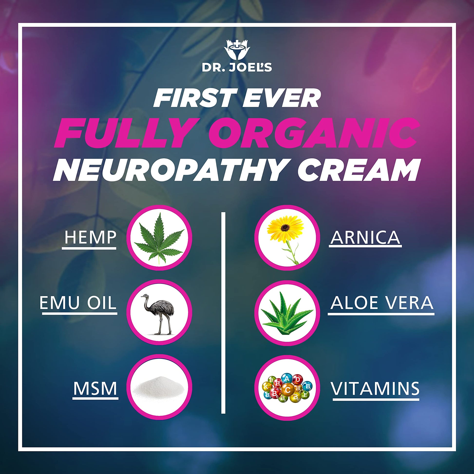Dr. JOEL'S Neuropathy Nerve Relief Cream - Organic Neuropathy Support Cream for Feet, Hands, Legs and Toes - 4 OZ Value Pack- Made in USA Dr. JOEL'S Au supplements