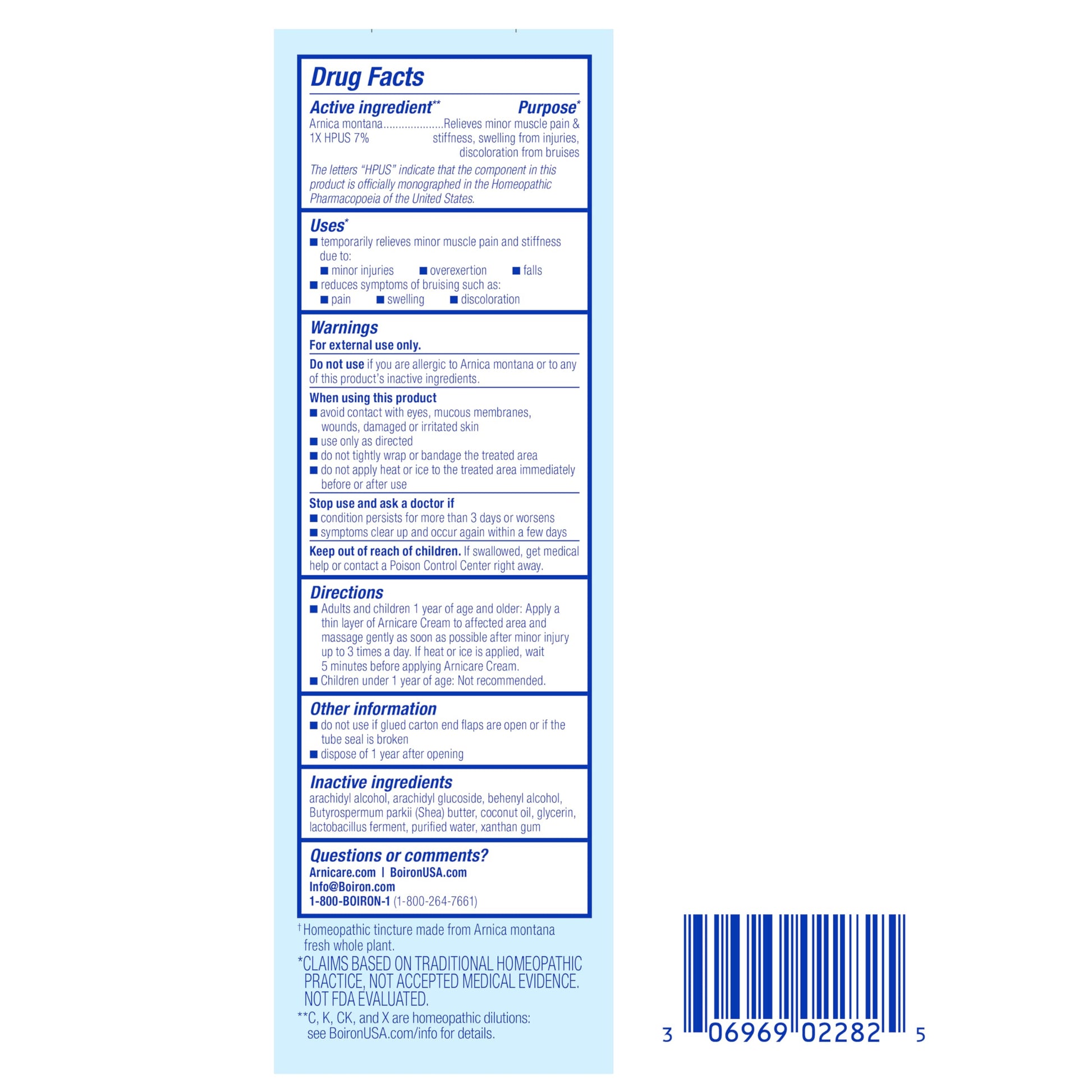 Boiron Arnicare Cream for Joint Pain, Muscle Pain, Swelling, Soreness, Stiffness, and Bruises - Fast Absorbing and Fragrance-Free - 4.2 oz Boiron Au supplements