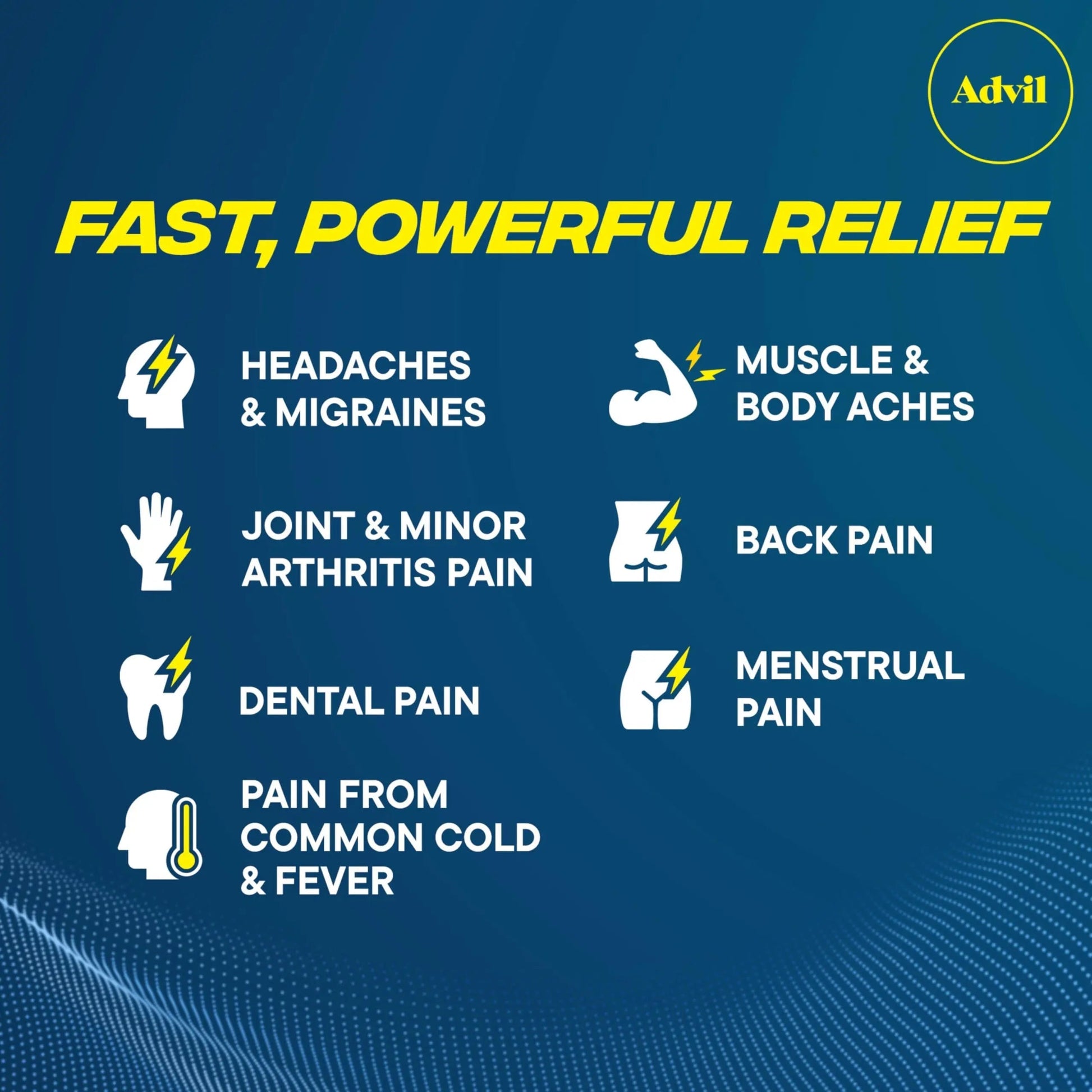 Advil Pain Reliever and Fever Reducer, Pain Relief Medicine with Ibuprofen 200mg for Headache, Backache, Menstrual Pain and Joint Pain Relief - 50x2 Coated Tablets Advil Au supplements
