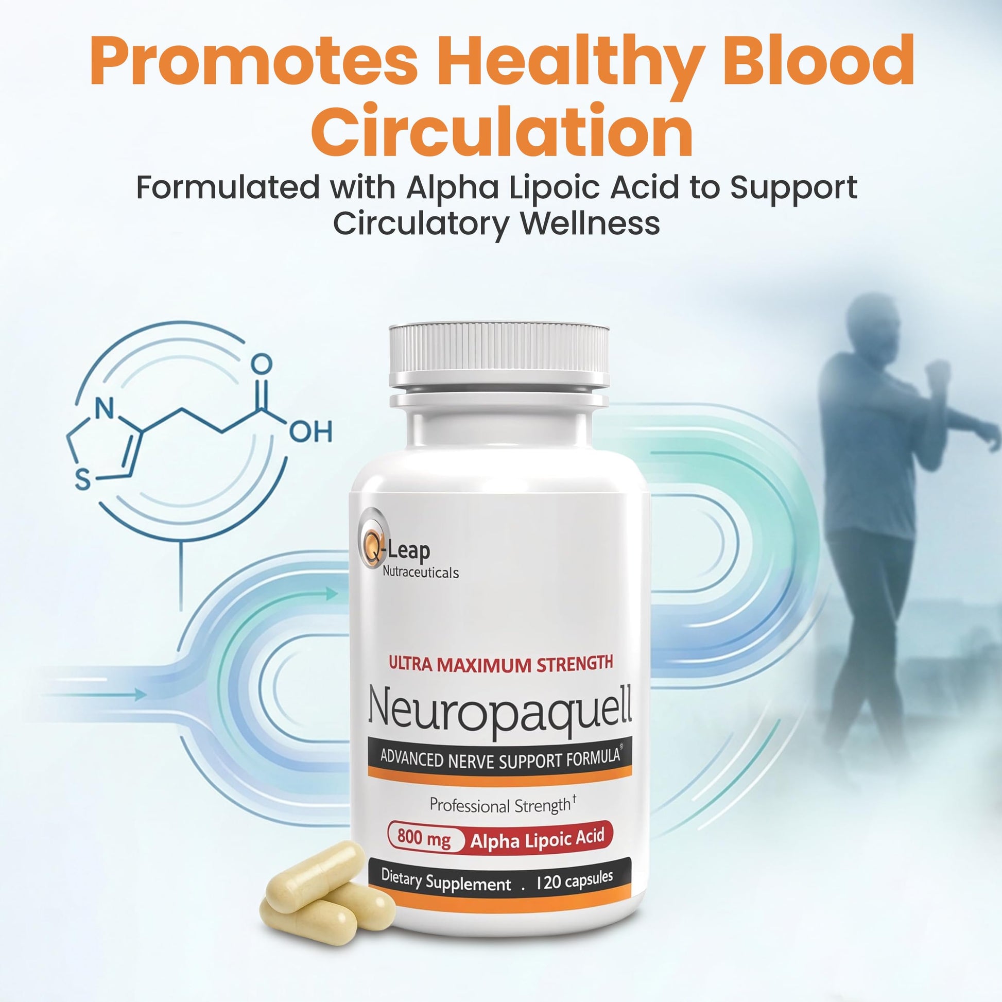 Platinum Health Alpha Lipoic Acid for Neuropathy Nerve Pain Support, Supplement, B Vitamins, L Arginine, All Natural Maximum Strength Neuropaquell for Discomfort in Feet, Hand, Toes,120 Capsules,800mg Platinum Health Au supplements