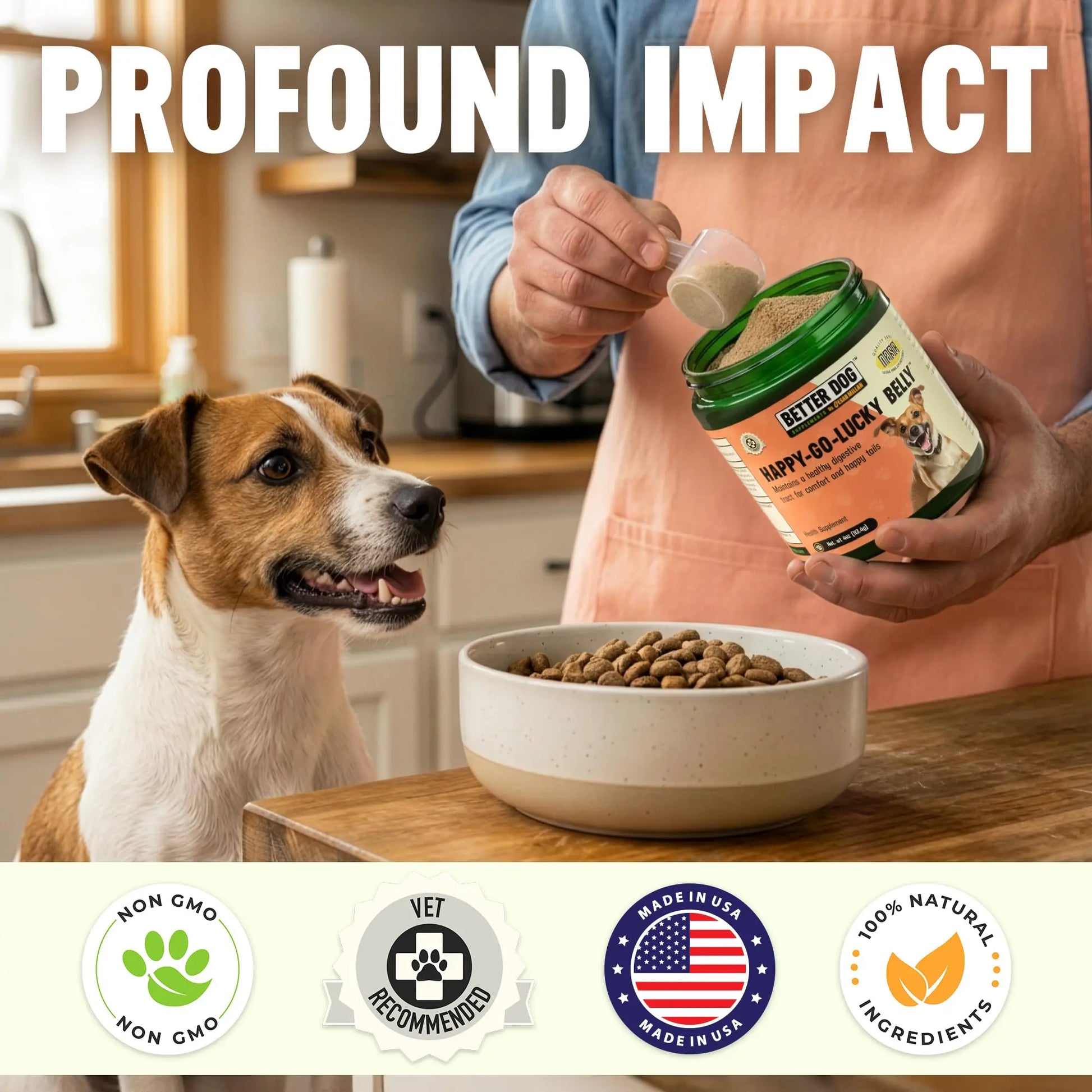 Better Dog Supplements Happy-Go-Lucky Belly by Cesar Millan - Natural Dog Digestive Support Powder – Dog Constipation Relief, Gut Balance & Regularity with Herbal Fiber for Dogs – 4oz (60-Day Supply) Better Dog Supplements By Cesar Millan Au supplements