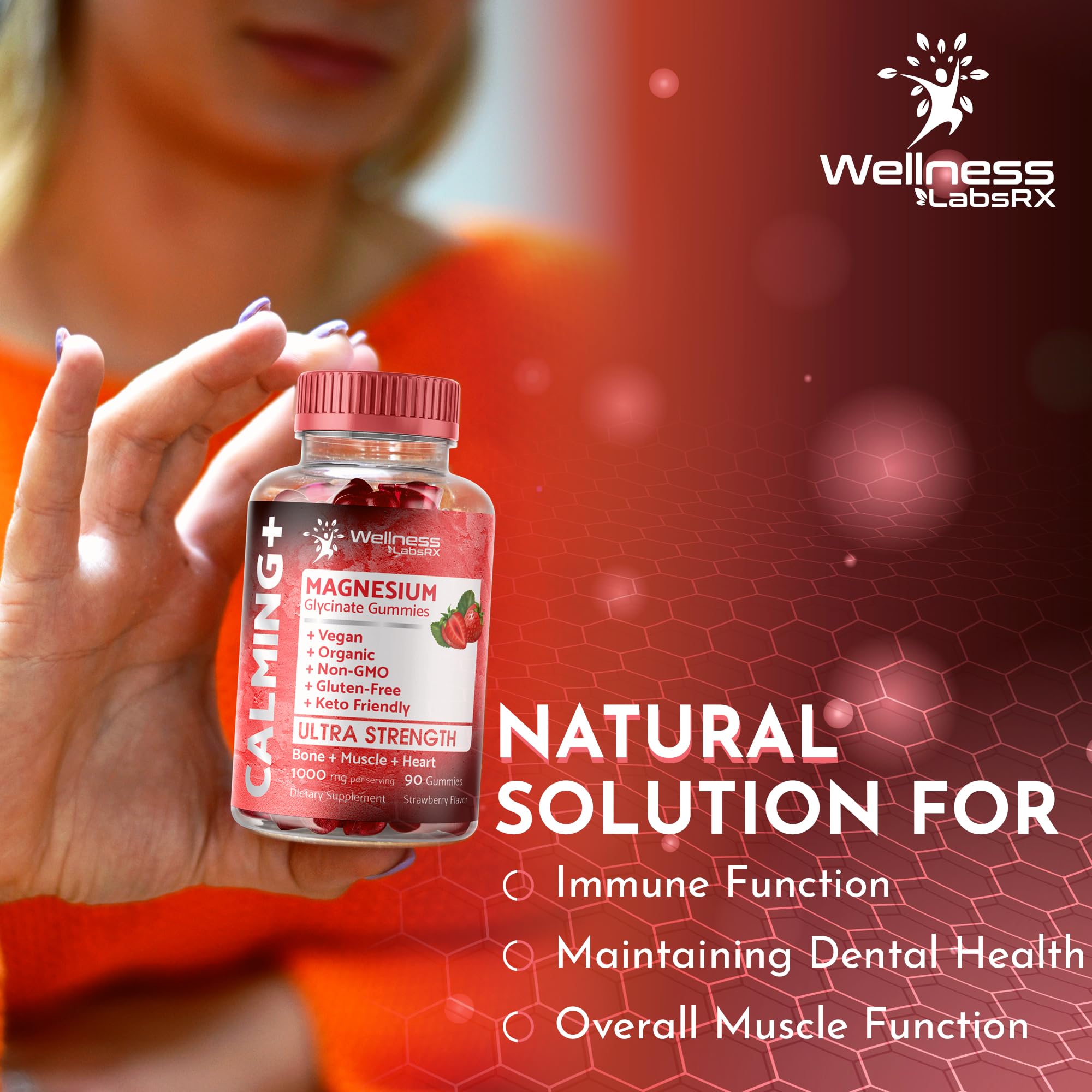 Magnesium Glycinate Gummies - 1000 mg - Magnesium Supplement to Support WELLNESS LABSRX Au supplements