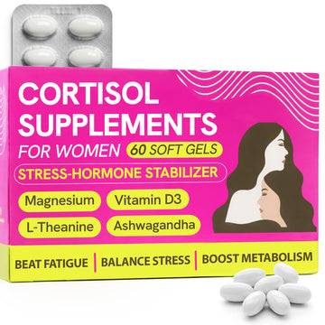 Cortisol Supplements for Women with Ashwagandha, Rhodiola & L-Theanine | Cortisol Reducer Designed for High Stress, Fatigue & Mood Swings | Supports Hormone Balance & Steady Energy | 60 Capsules Terramed Just Think Comfort Au supplements