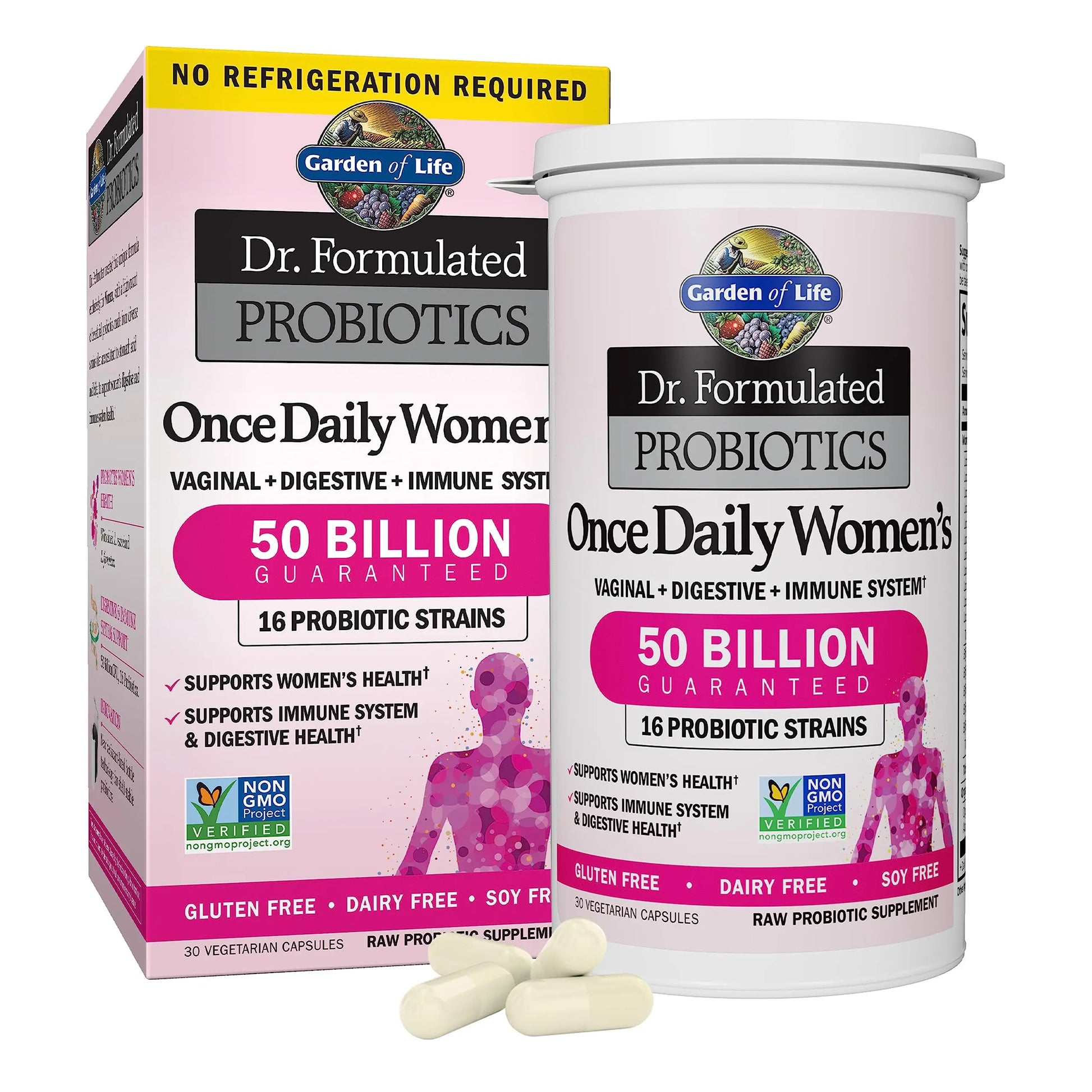 Garden of Life Organics Multivitamin for Men & Dr. Formulated Women's Probiotics Once Daily, 16 Strains, 50 Billion, 30 Capsules Garden of Life Au supplements