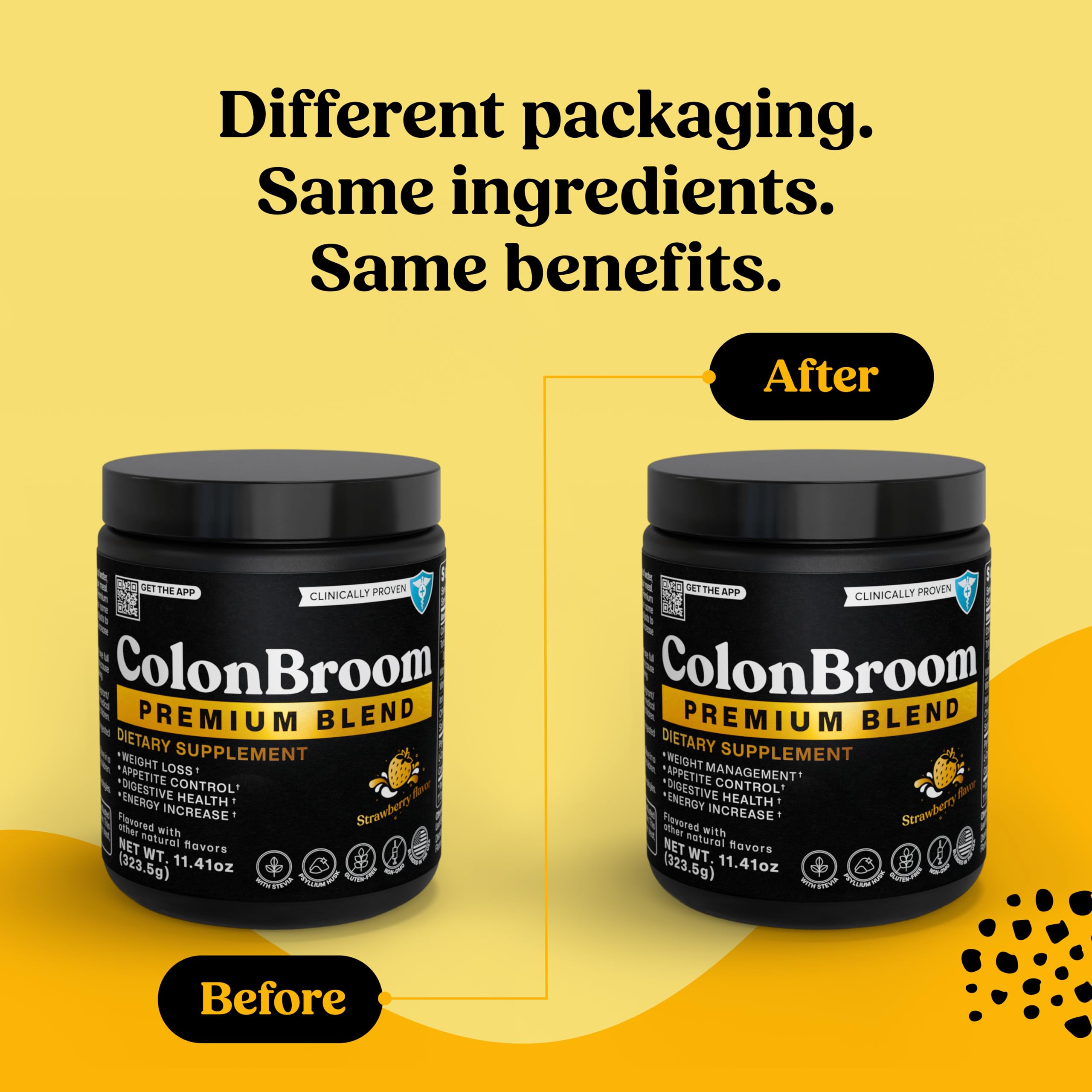 ColonBroom Premium Powder Supplement (Strawberry) - Colon Broom Psyllium Husk Fiber Powder Drink - Gluten Free, Non-GMO Colon Cleanse for Bloating Relief & Gut Health, 50 Servings ColonBroom Au supplements