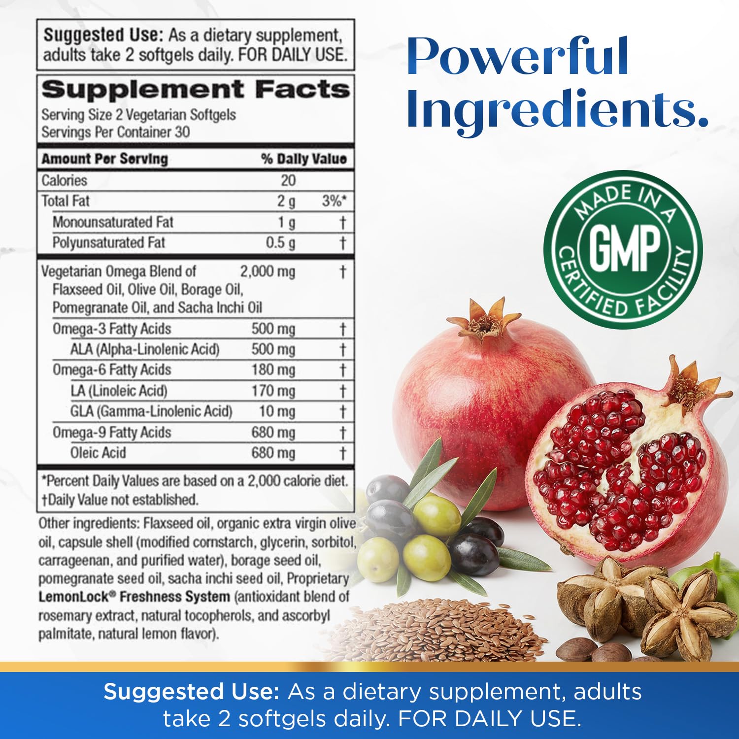 Purity Products Omega 3-6-9 Vegan and Vegetarian Formula - “5 in 1” Essential Fatty Acid Complex - Scientifically Formulated Plant-Based Omega 3 6 9 Essential Fatty Acids (EFA) - from (60) Purity Products Au supplements