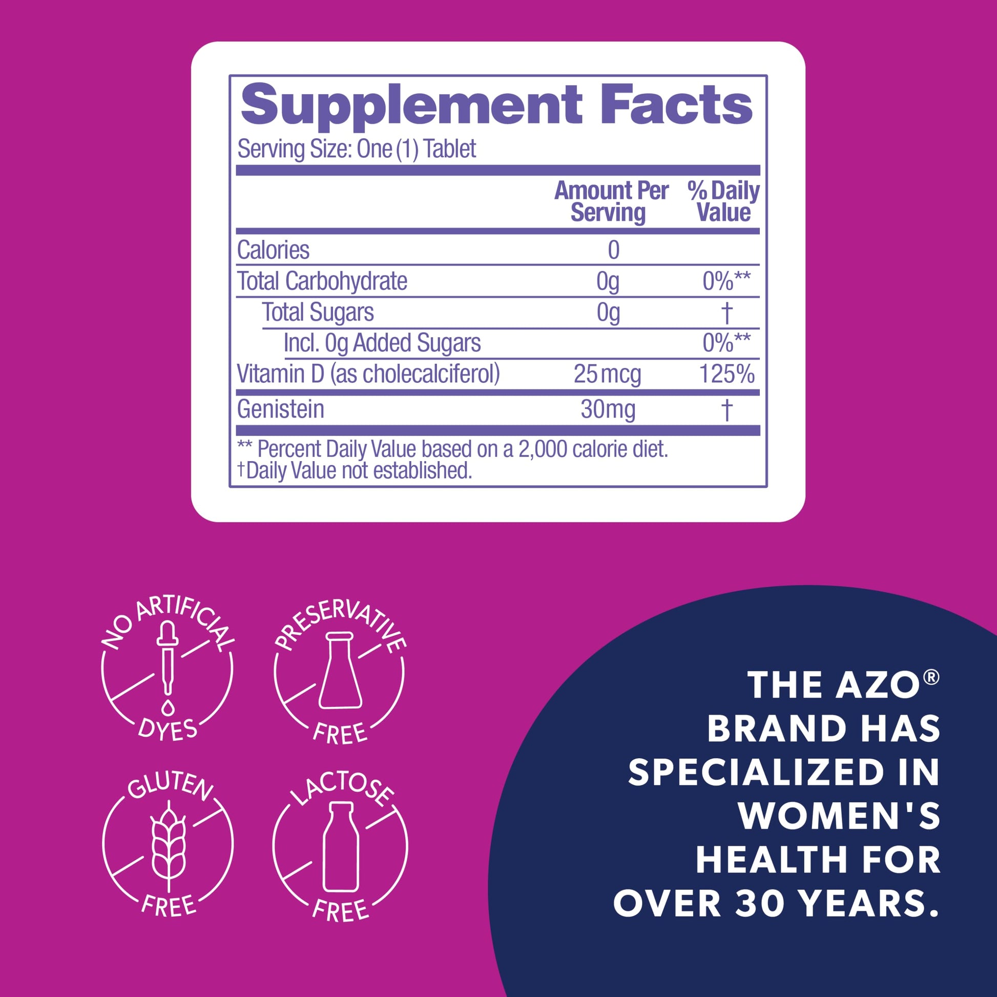 AZO® Daily Menopause Relief + Vitamin D to Support Strong Bones, Menopause Supplements for Women, Reduces Hot Flashes and Night Sweats* - 30 Count AZO Au supplements