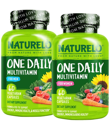 NATURELO One Daily Multivitamin for Women, 60 Capsules and One Daily Multivitamin for Men, 60 Capsules - 2 Month Supply Bundle NATURELO Au supplements