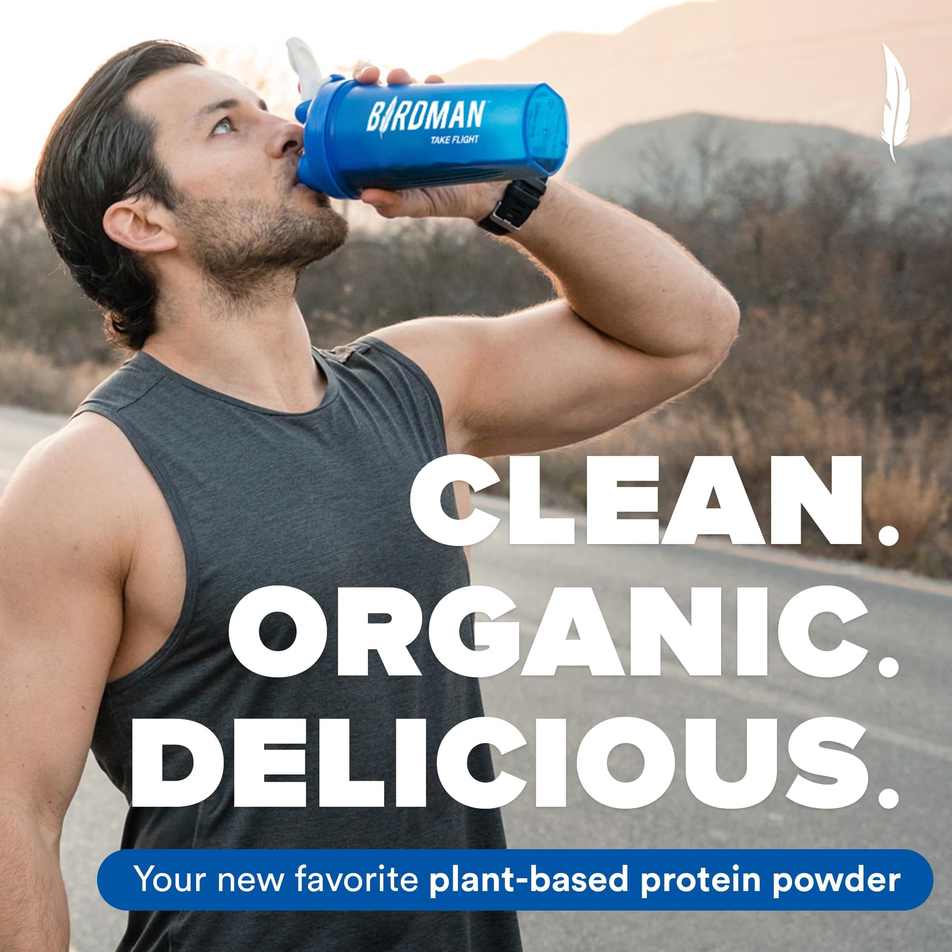 BIRDMAN Falcon Vegan Protein Powder Organic, Stevia & Sugar Free, Plant Based Protein BIRDMAN Au supplements