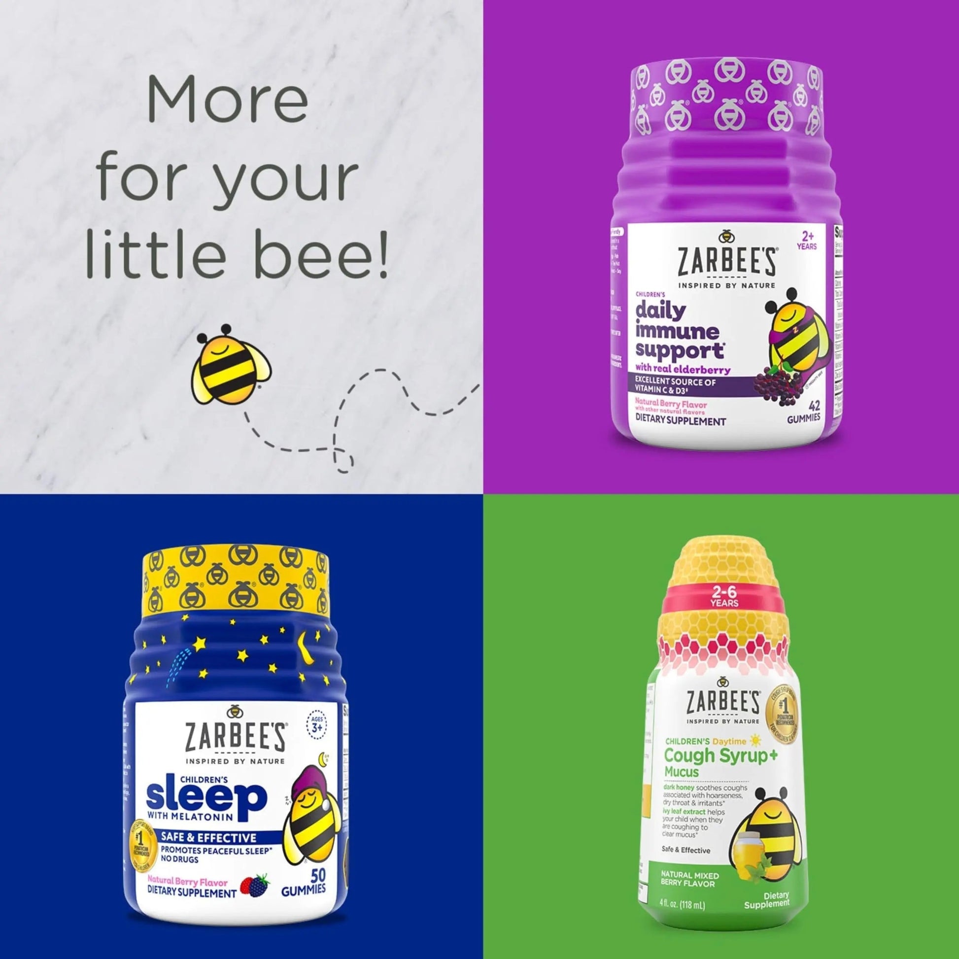 Zarbee’s Complete Kids Multivitamin Gummies + Immune Support, Berry Flavor, Honey-Sweetened, Gluten-Free Zarbee's Au supplements