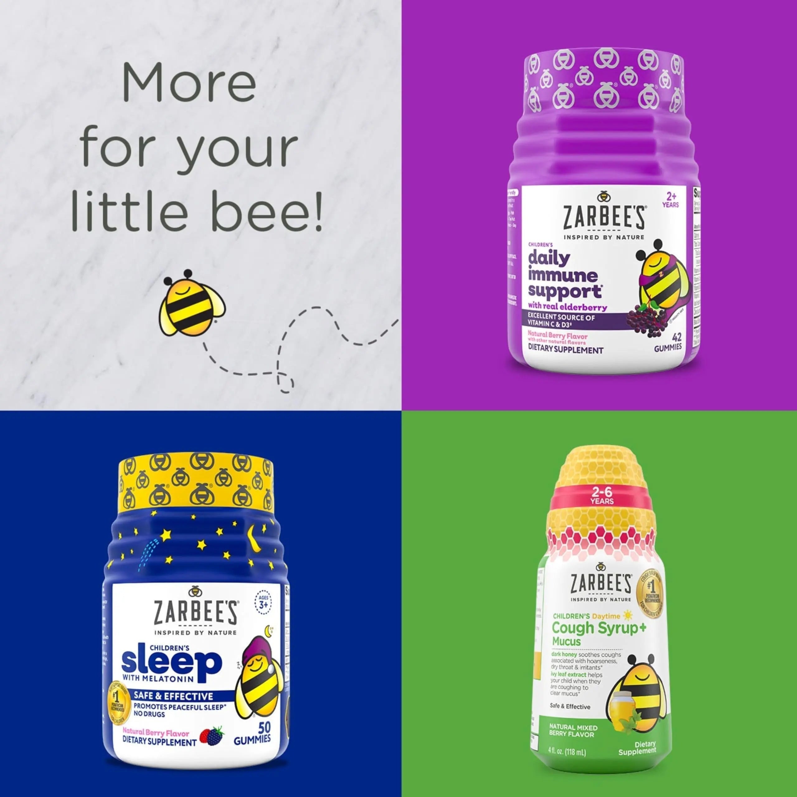 Zarbee’s Complete Kids Multivitamin Gummies + Immune Support, Berry Flavor, Honey-Sweetened, Gluten-Free Zarbee's Au supplements