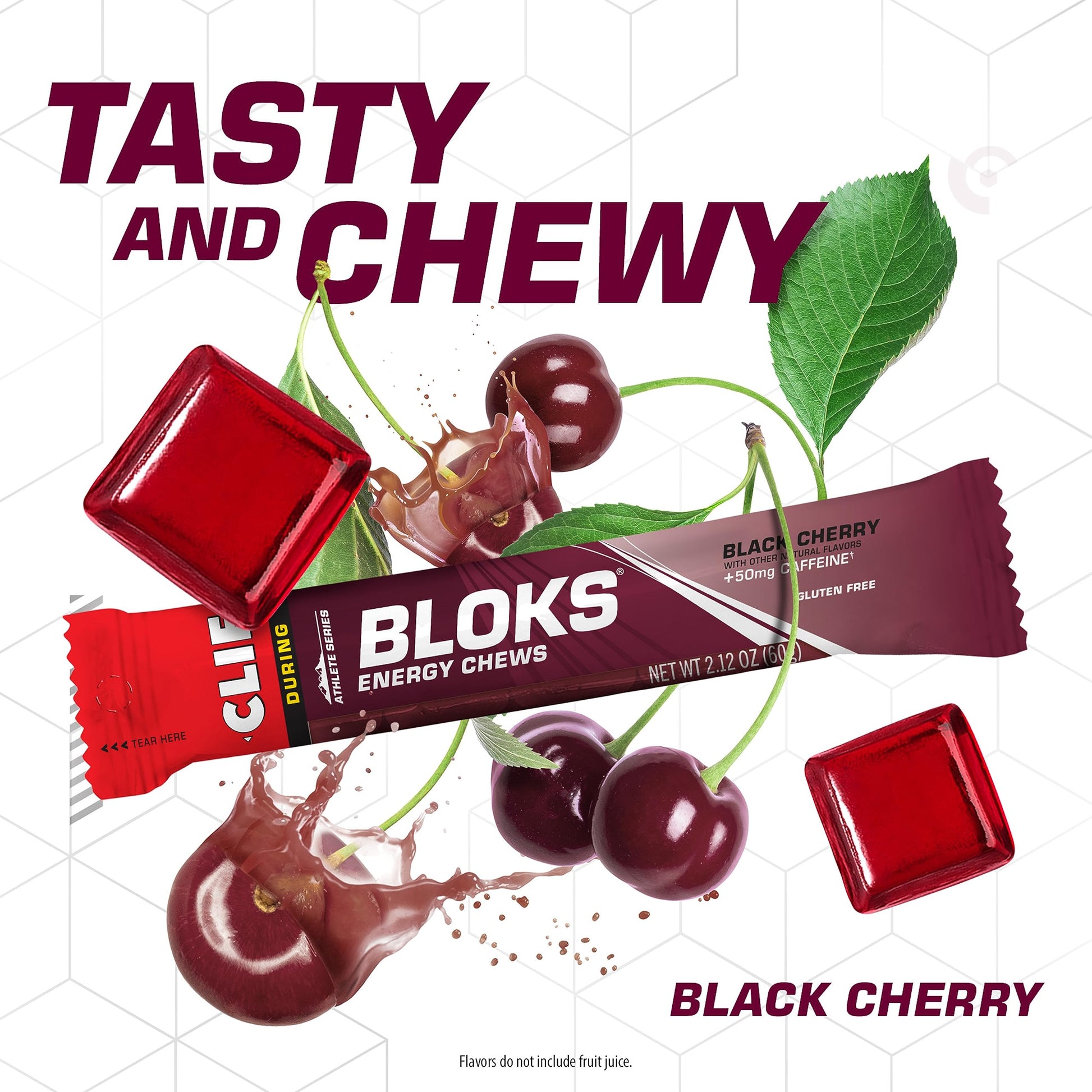 CLIF BLOKS - Black Cherry Flavor with Caffeine - Energy Chews - Non-GMO Clif Bar Au supplements