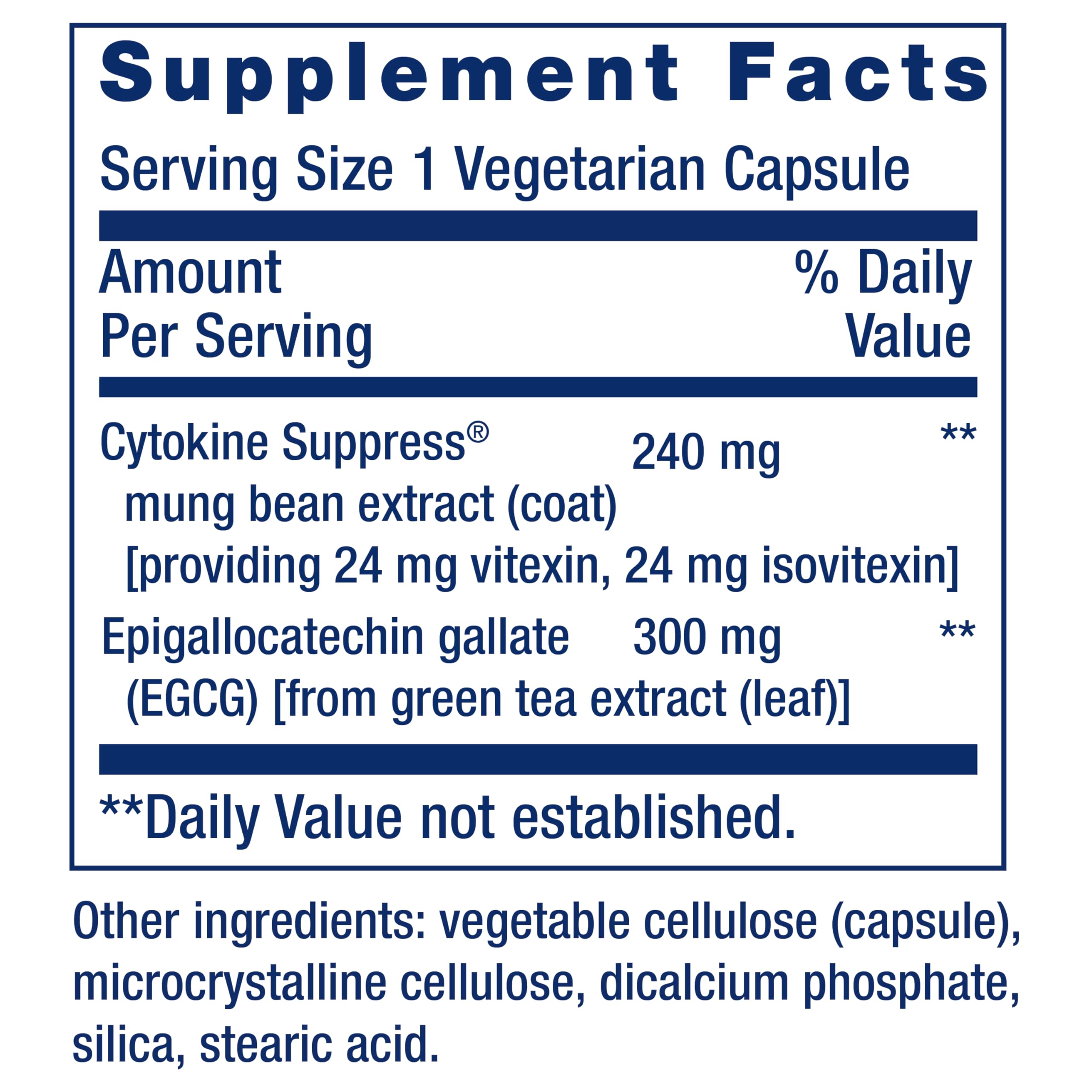 Life Extension Cytokine Suppress with EGCG, 30 Count Life Extension Au supplements