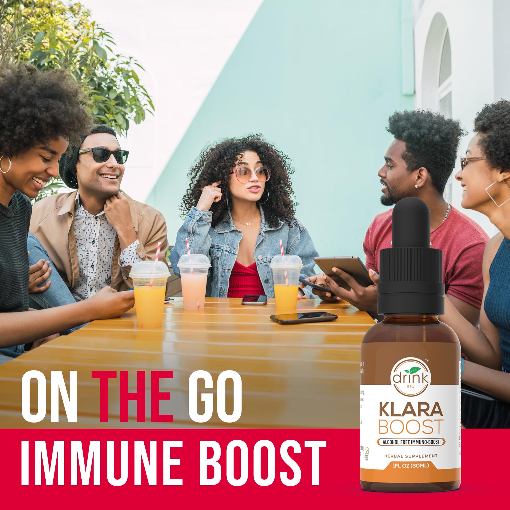 Drink Inc Klara Boost Alcohol Free Immuno-Boost | 30ML Herbal Supplement Drink Inc Au supplements