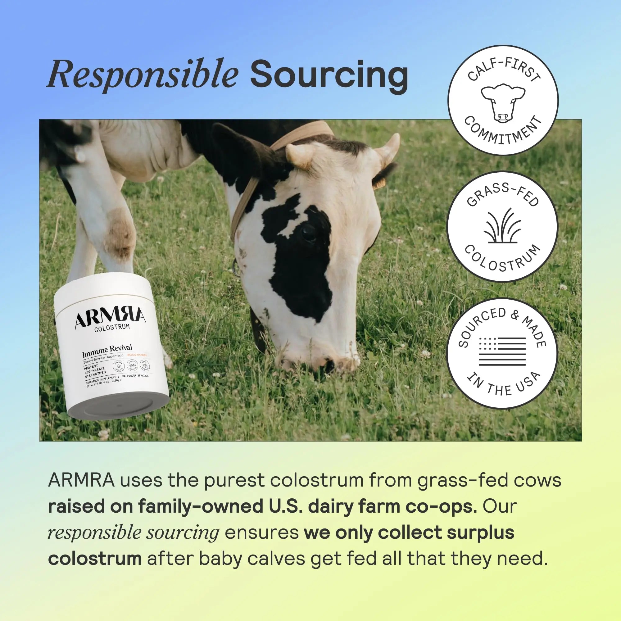 ARMRA Colostrum™ Premium Powder, Grass Fed, Gut Health Bloating Immunity Skin & Hair, Contains 400+ Bioactive Nutrients, Keto, Gluten & Fat Free (Unflavored Bundle | 90 Servings) ARMRA Au supplements