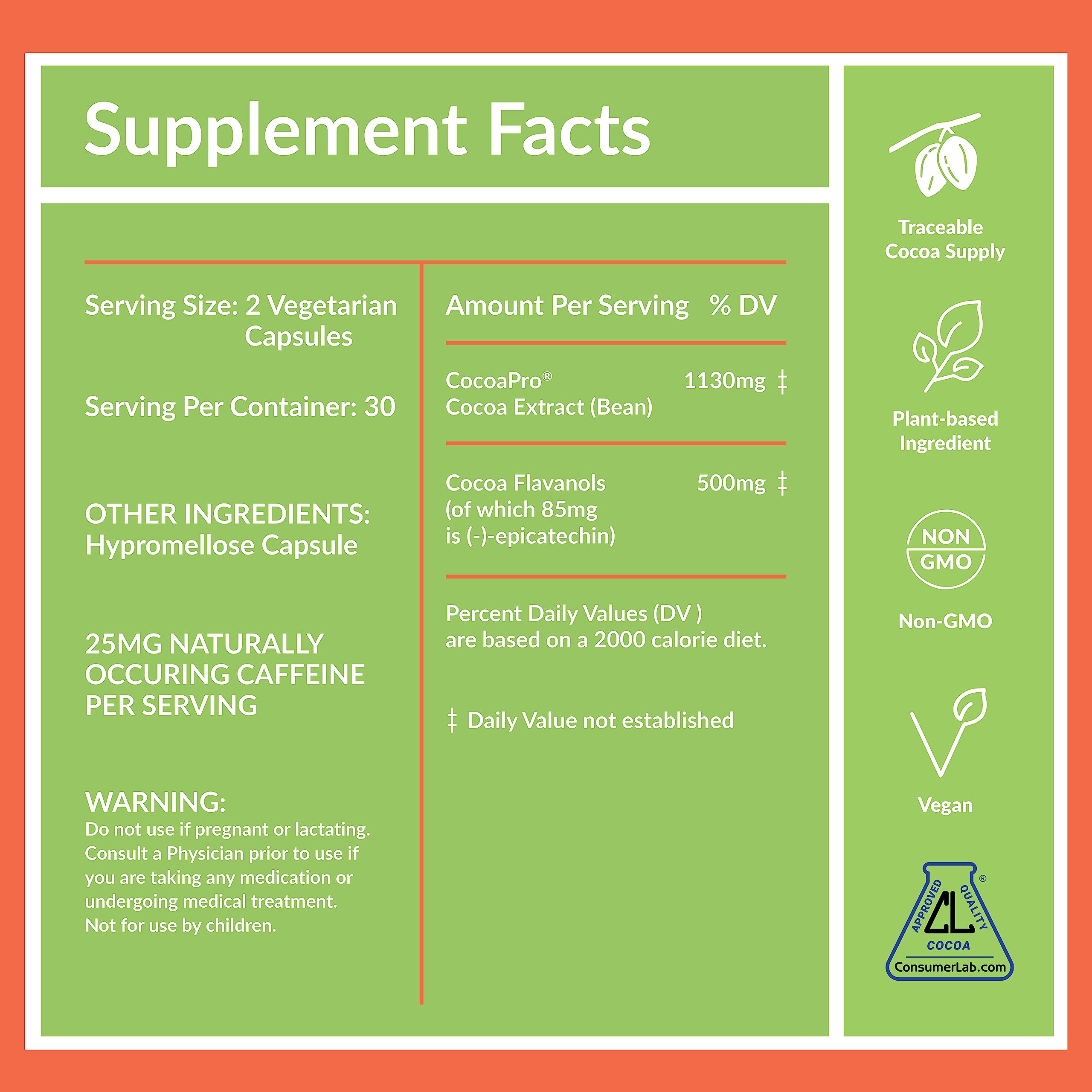 CocoaVia Cardio Health Supplement, 30 Day, 500mg Cocoa Flavanols, Support Heart Health CocoaVia Au supplements