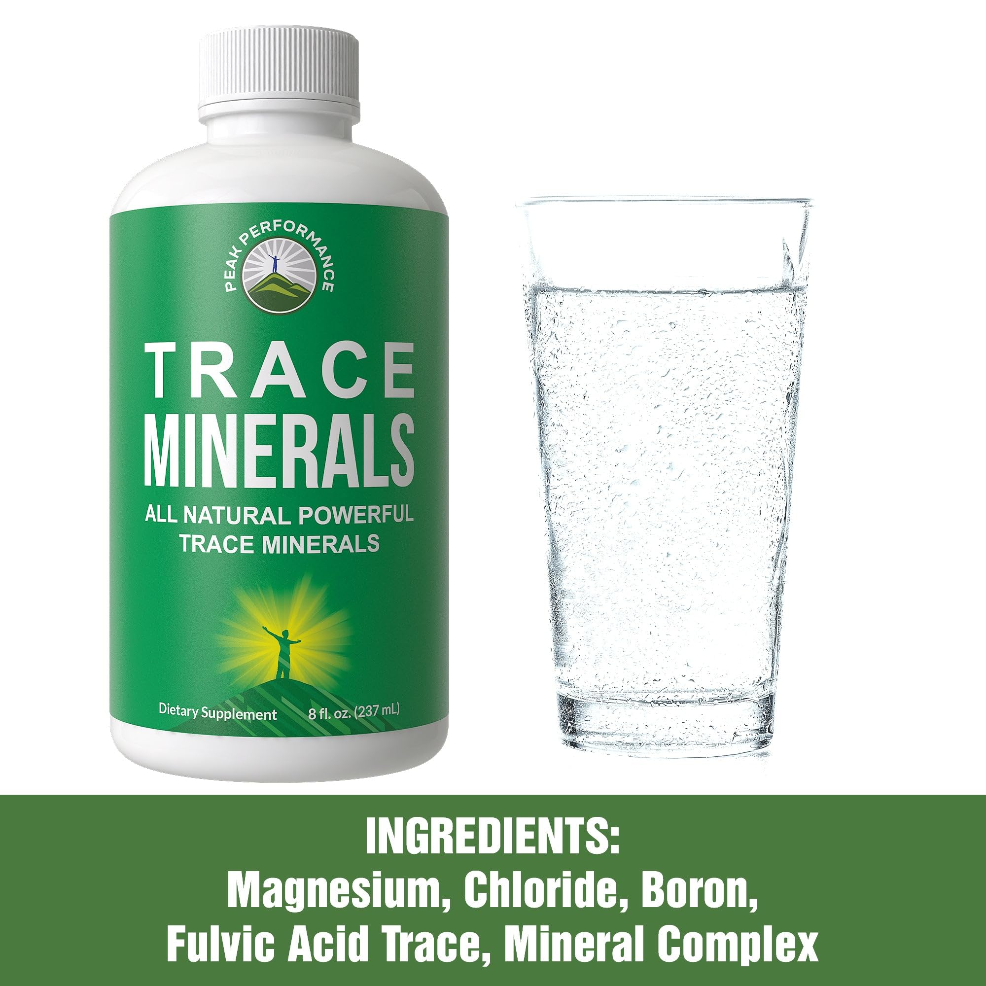 Ultra High Purity Trace Minerals Liquid Drops for Water. Ionic Plant Based Fulvic Trace Mineral Drop Supplement + Magnesium. Replenishes Natural Minerals, Electrolytes + Optimal pH Levels Peak Performance Au supplements