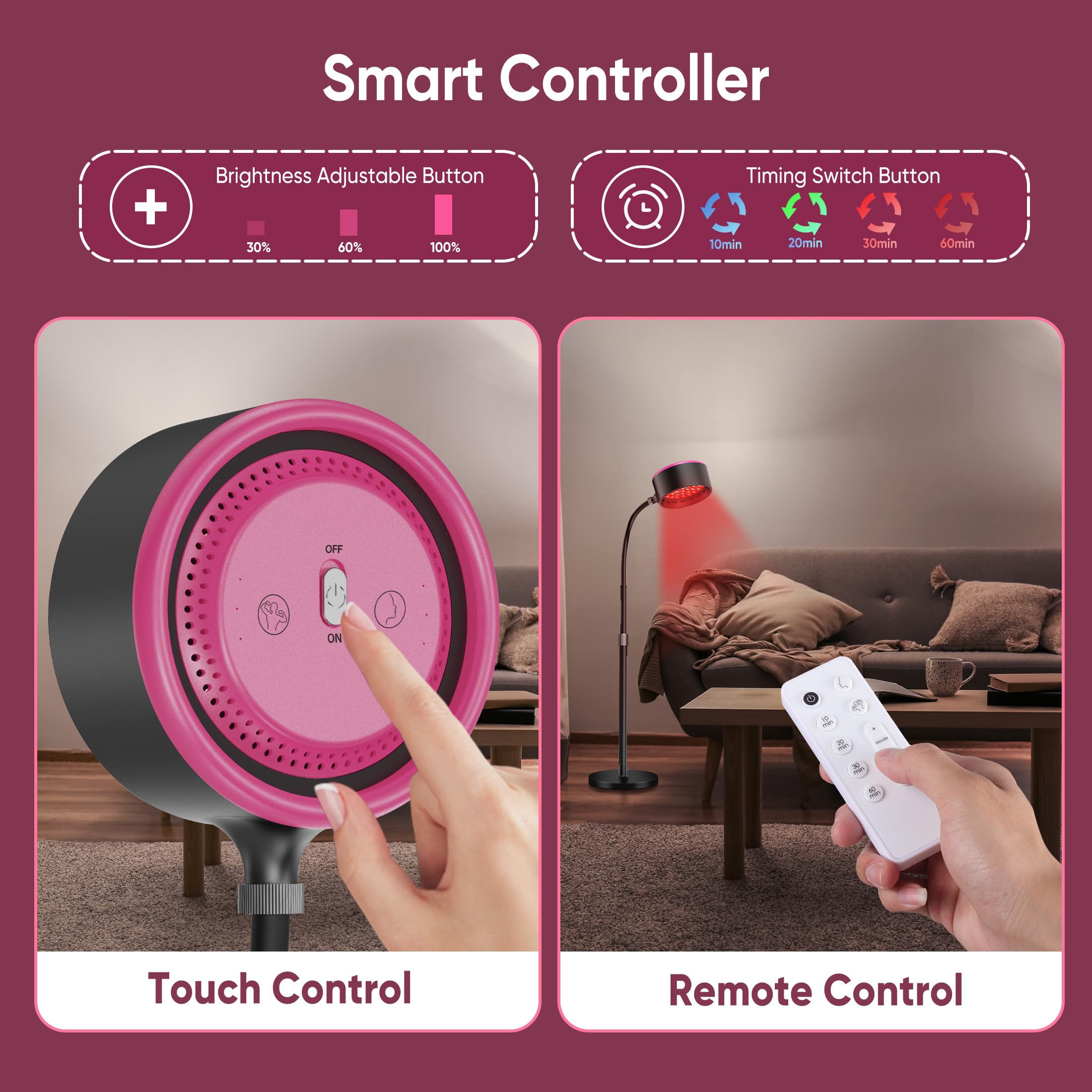 Caromolly Red Light Device Lamp, 660nm Red Light and 850nm Near-Infrared Light Combo Caromolly Au supplements