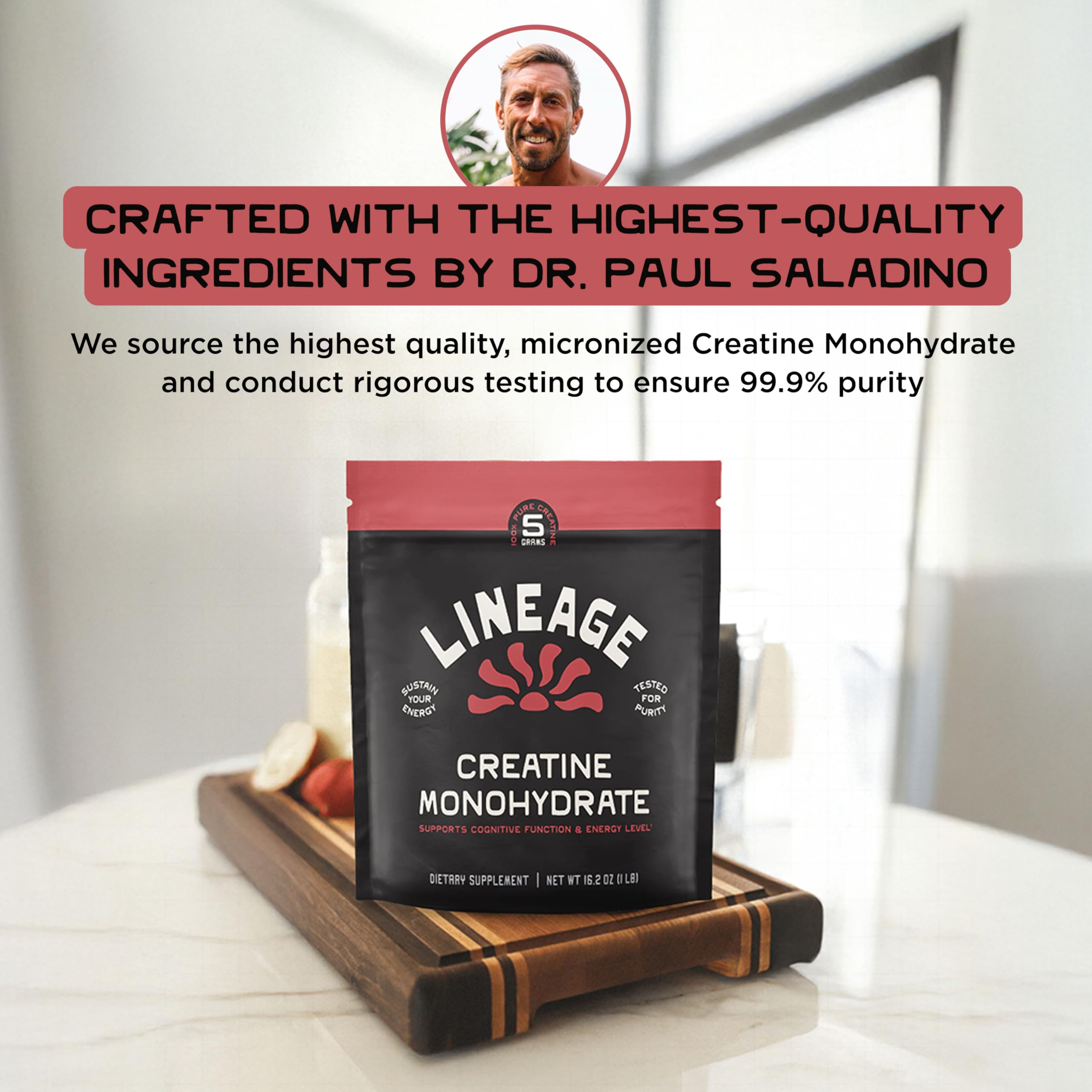 Lineage Provisions Micronized Creatine Monohydrate with Sea Salt - Micronized Creatine Powder for Training & Performance – No Artificial Ingredients – 90 Servings Lineage Provisions Au supplements