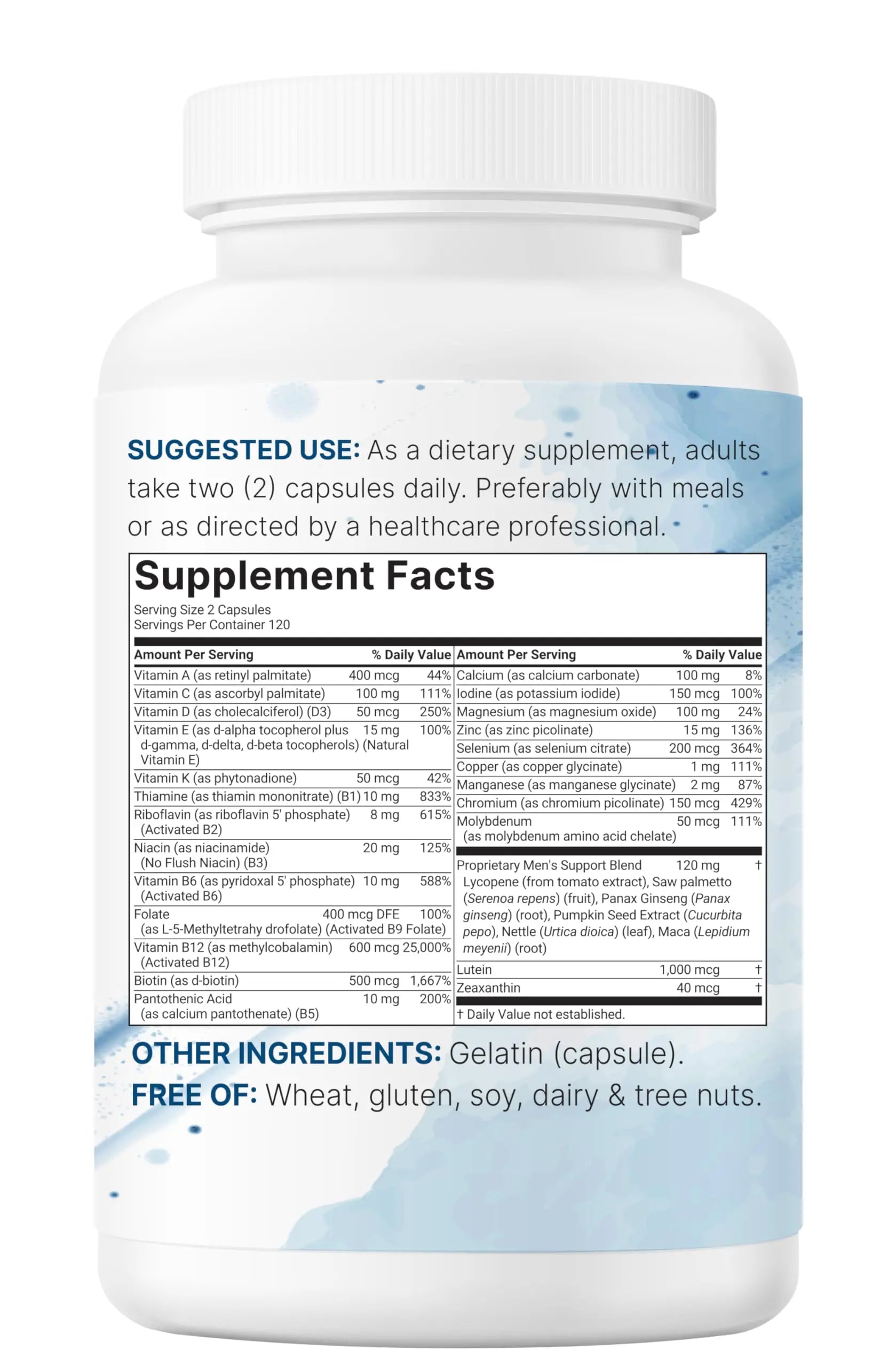 Pure Methylated Multivitamin for Men, 240 Capsules | 30 Key Nutrients with Vitamin C, D, E, B Complex + Methylfolate Micro Ingredients Au supplements