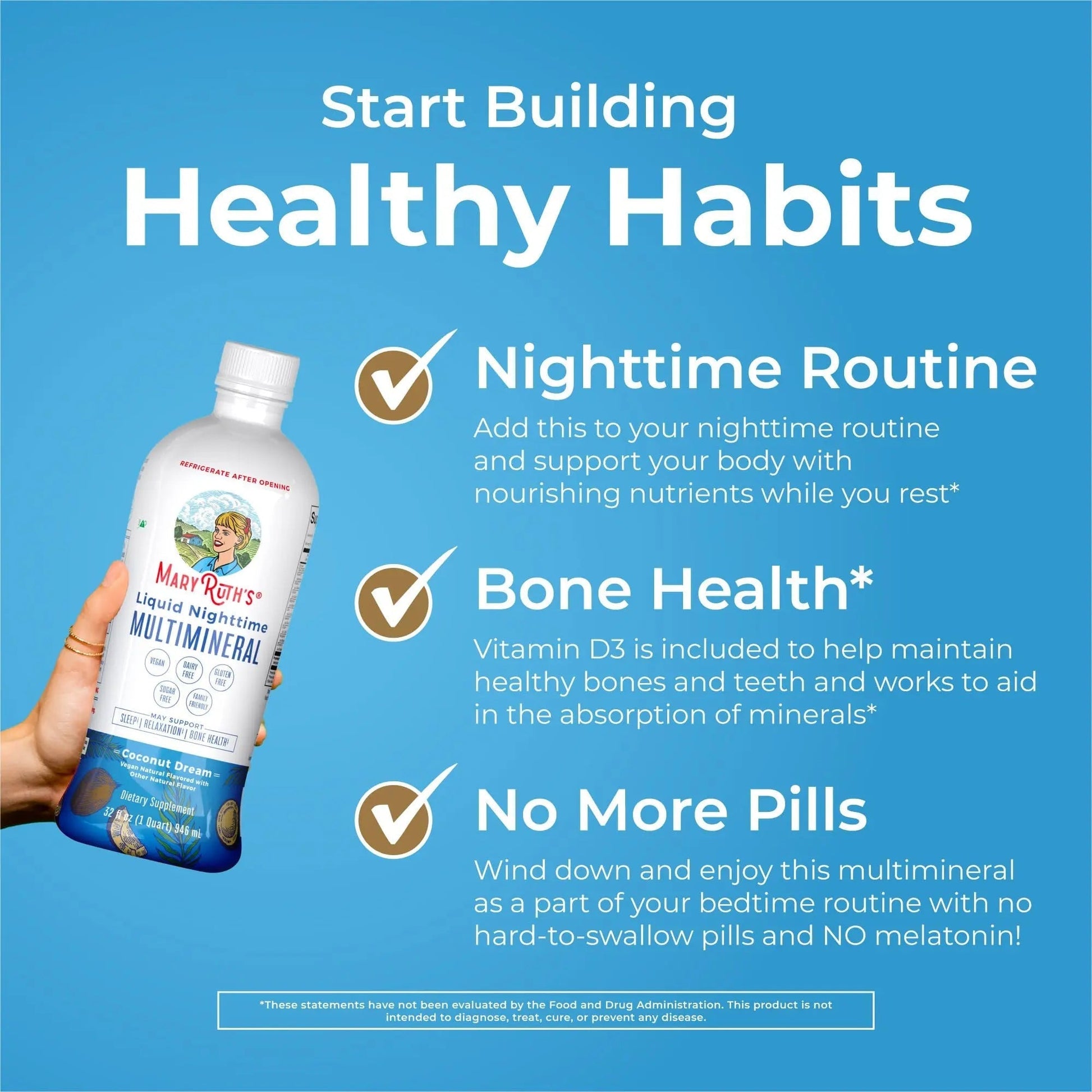 MaryRuth's Multivitamin Gummies for Women (Cherry & Raspberry) & Liquid Nighttime Multimineral Coconut (32oz) | Clean Label Project Verified MARYRUTH'S Au supplements