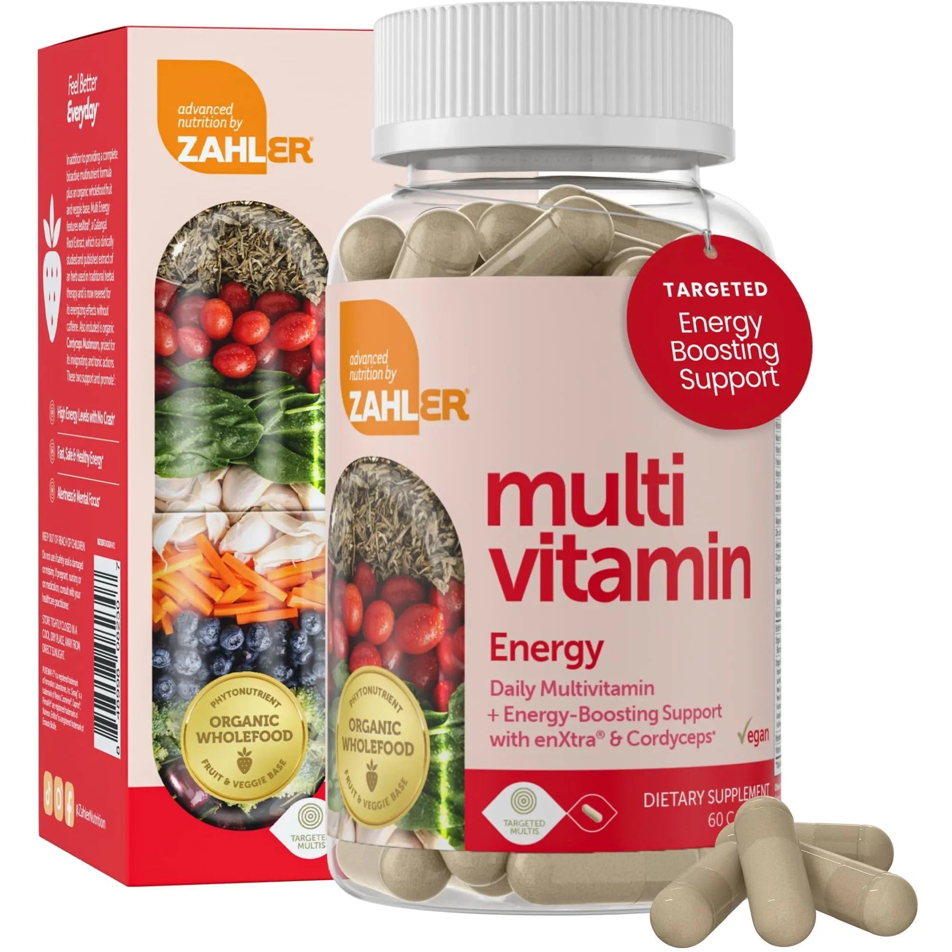 Zahler - Daily Multivitamin for Women & Men with Energy Vitamins, Minerals & Iron (60 Count) Kosher Men & Womens Multivitamins for Healthy Energy Zahler Au supplements