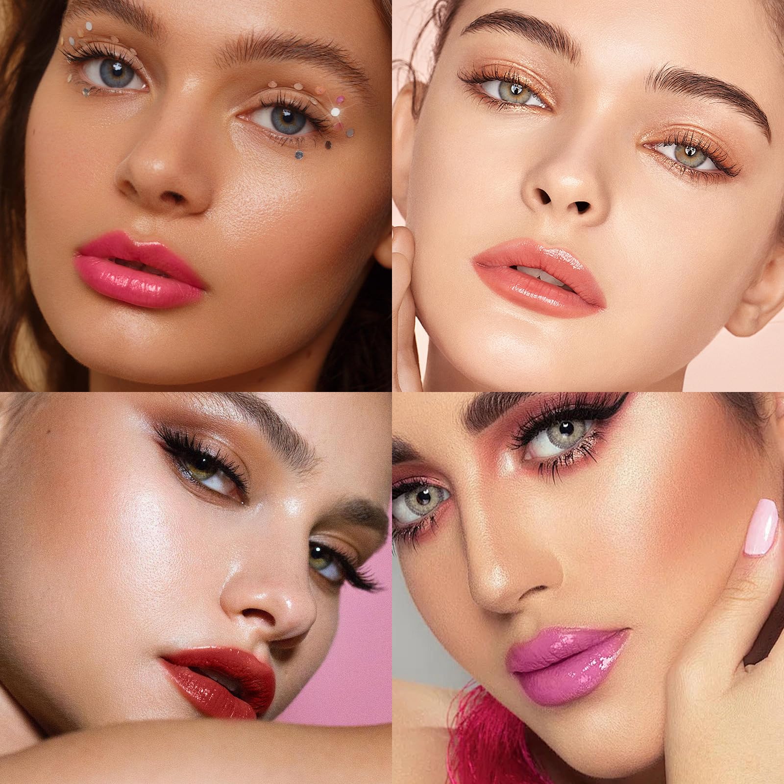 MLSMILE 3 Colors Fat Lip Oil Click Slick,Press Lipstick Set,Moisturizing Lip Balm,High Pigment Glow Lip Oil,Long-lasting,Pigmented Vegan,Lightweight and Glossy Lip Plumper with Coconut Oil-Set A MLSMILE Au supplements