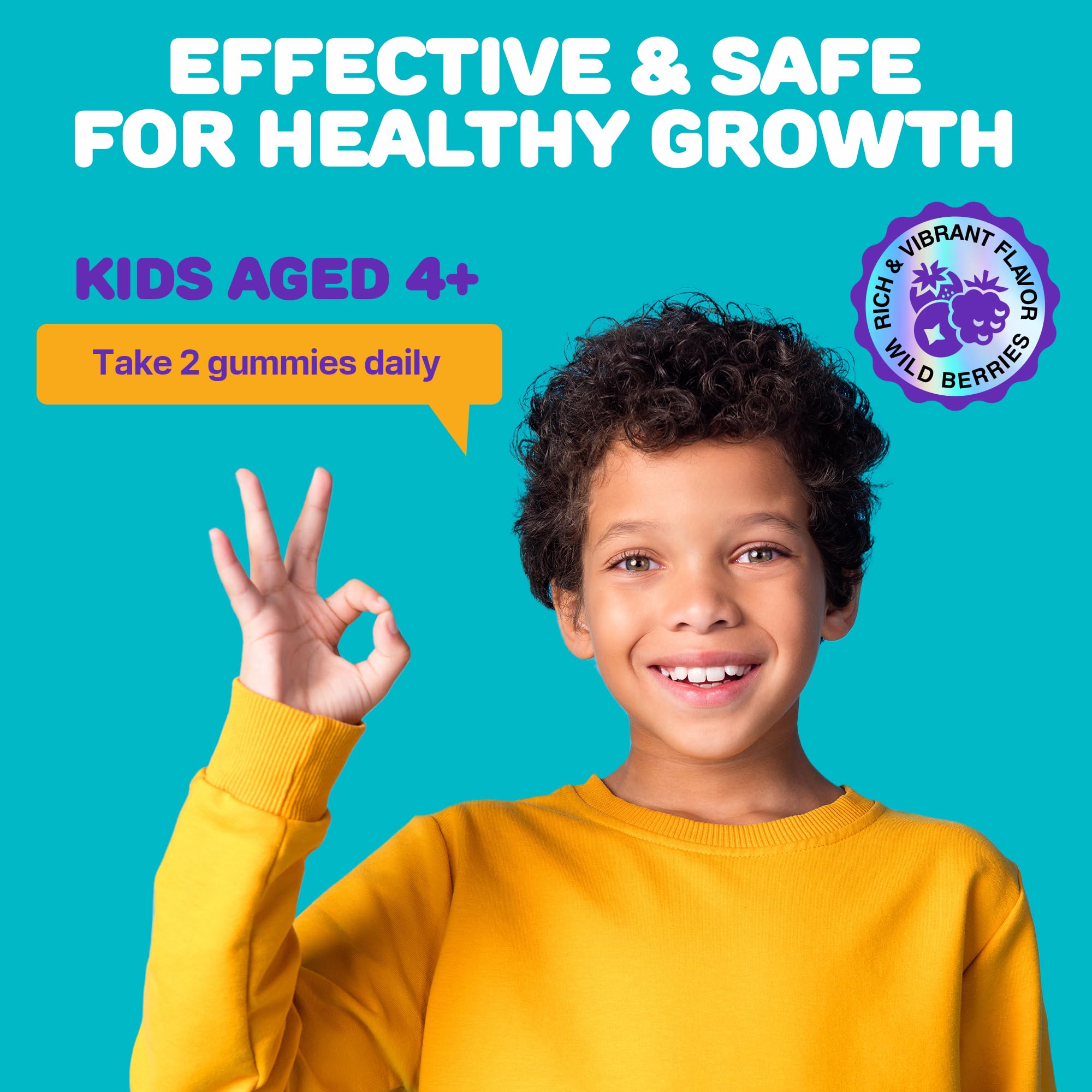 Height Growth Gummies for Kids - Growth Vitamins for Teens, Height Increase Multivitamin for Boys & Girls with Calcium Vitamin D C K2 Magnesium Zinc, Natural Height Growth Maximizer Supplement, 60 PCS SILVERPEAKS Au supplements