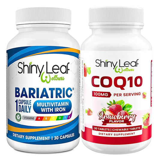 Bariatric Multivitamin with Iron One Capsule Per Day and CoQ10 100mg Supplement for Brain Health and Energy Management Shiny LeafAU supplements