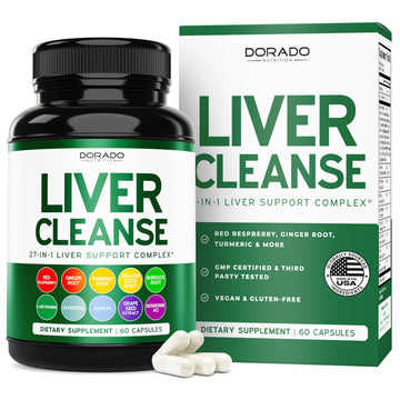 Liver Cleanse Detox & Repair (27 in 1 Formula - Milk Thistle, Dandelion Root, Turmeric, Artichoke Extract & More) - Detox Cleanse Supplement,
