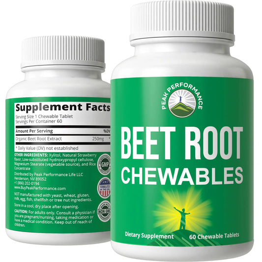 Beet Chews - Great Tasting Beets Chewables With No Added Sugar - Better Than Gummies Peak PerformanceAU supplements