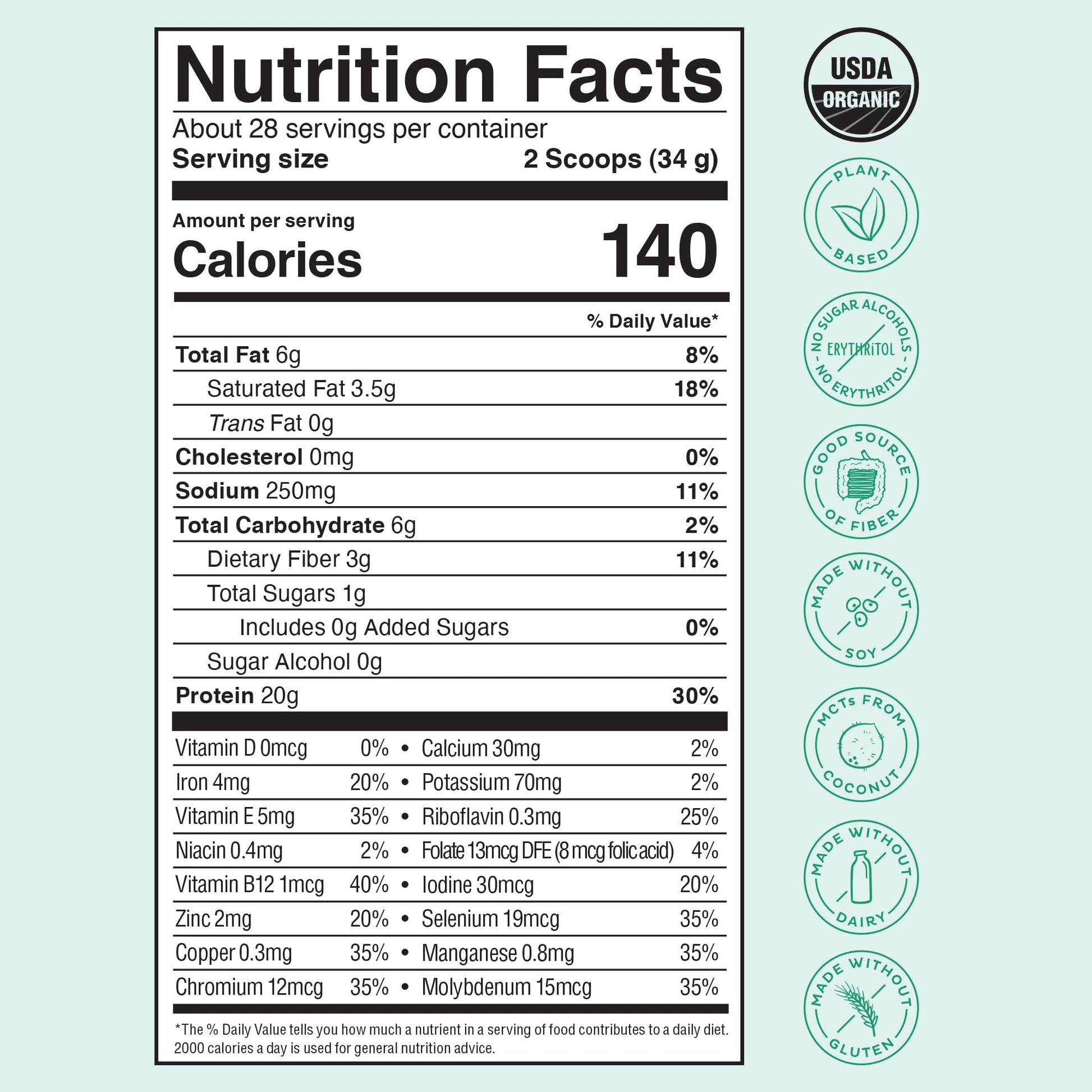 KOS Vegan Protein Powder, Unflavored & Unsweetened - Low Carb Pea Protein Blend KOS Au supplements