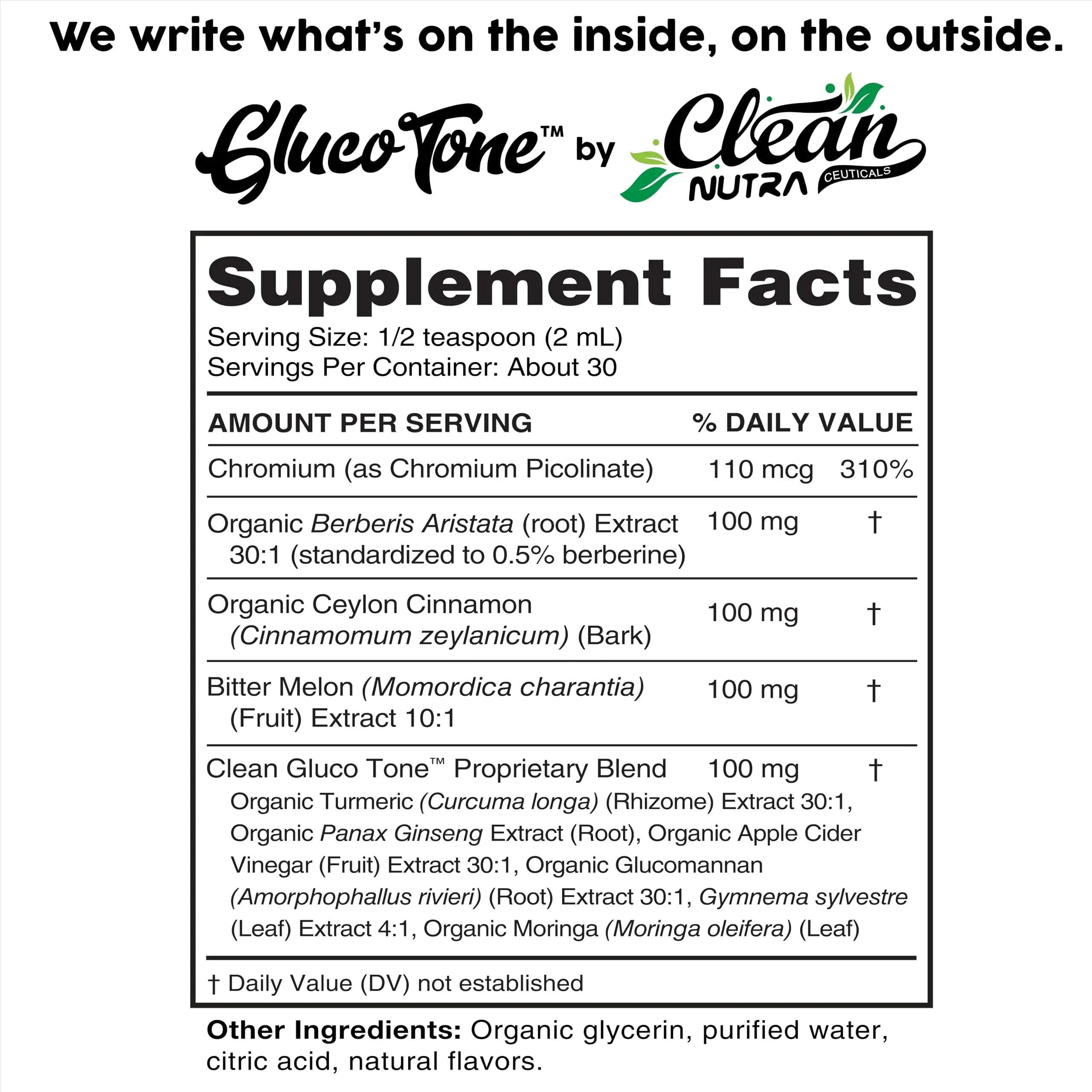 Clean Nutra Berberine with Ceylon Cinnamon Supplement Liquid Drops + Bitter Melon Extract, Glucomannan, Gymnema, Chromium, Turmeric, Organic Panax Ginseng, Moringa GLP-1 Support Clean Nutraceuticals Au supplements