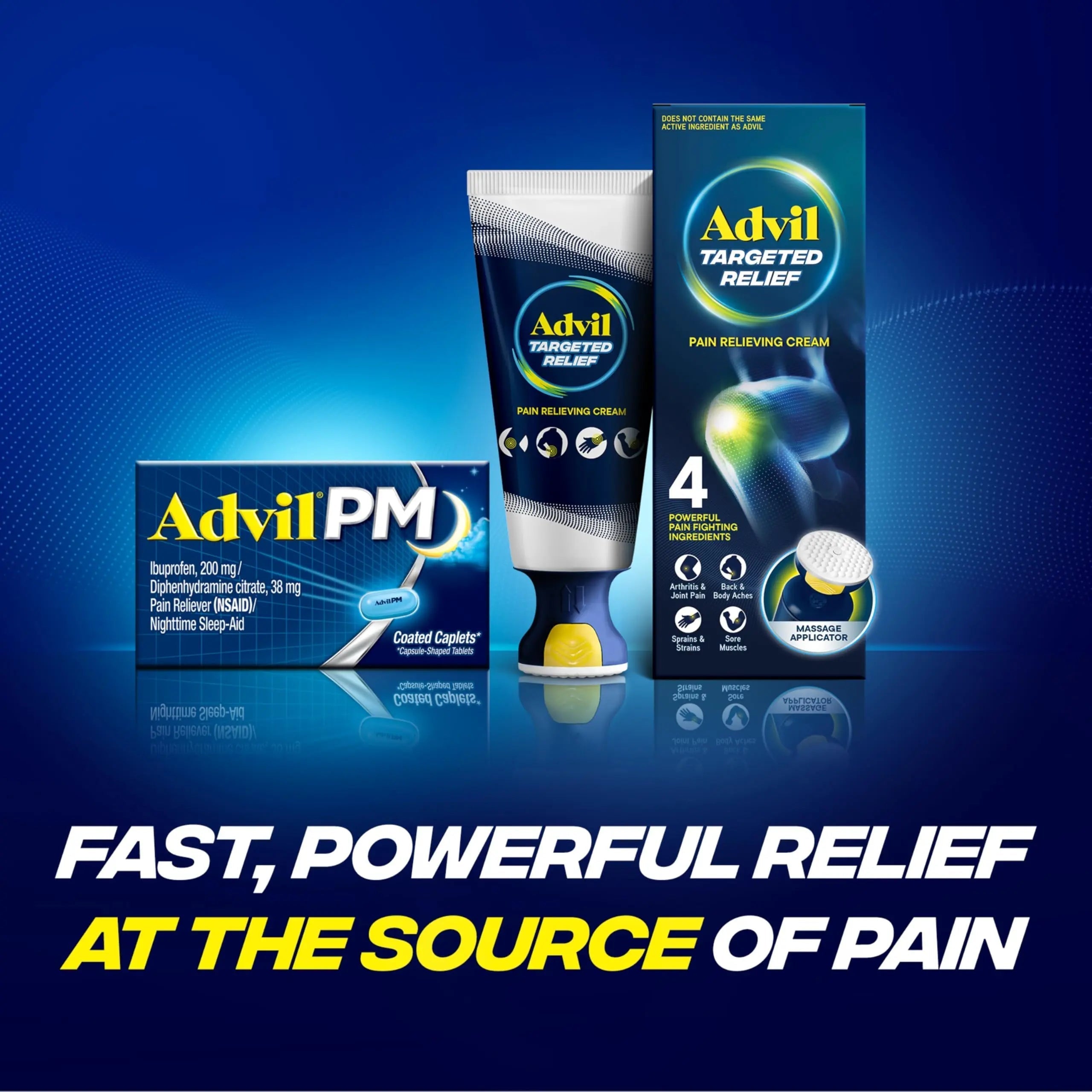Advil PM Pain Reliever and Nighttime Sleep Aid, Pain Medicine with Ibuprofen for Pain Relief and Diphenhydramine Citrate for a Sleep Aid - 40 Coated Caplets Advil Au supplements