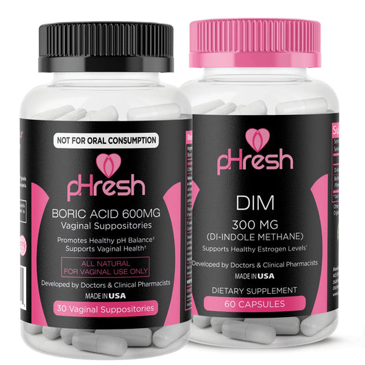 pHresh Boric Acid Suppositories and DIM Supplement ACE NUTRITIONAU supplements