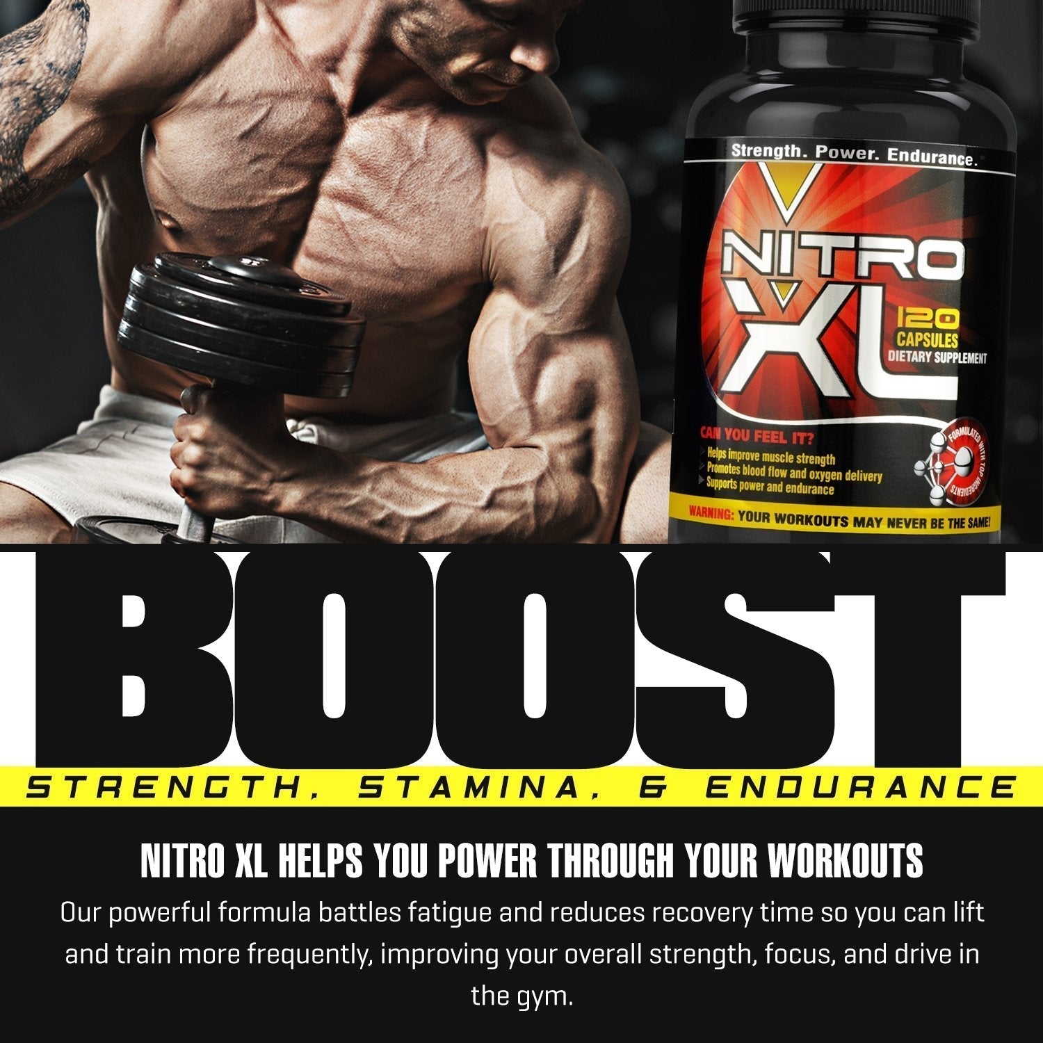 Nitro XL | Nitric Oxide Bodybuilding Supplement – with L-Arginine | Build Muscle Mass Nitro XL Au supplements