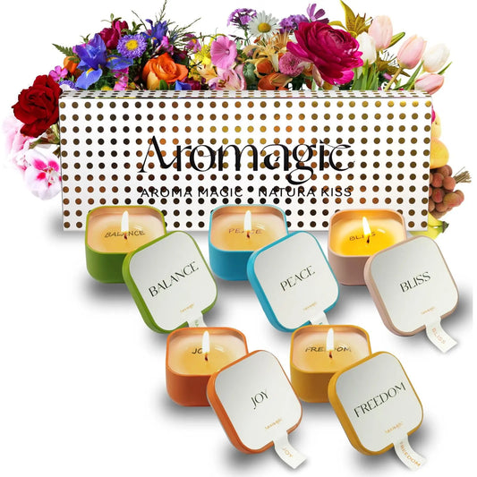 Aromagic 5 Pack Scented Candles Gift Set,Jar Candles Valentine's Day Gifts for Women aromagicAU supplements