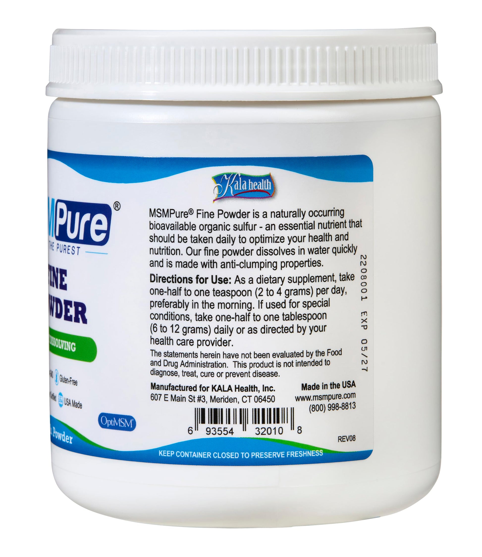 KALA HEALTH MSMPure Fine Powder 1lb and Muscle & Joint Cream 2oz Bundle KALA HEALTH Au supplements