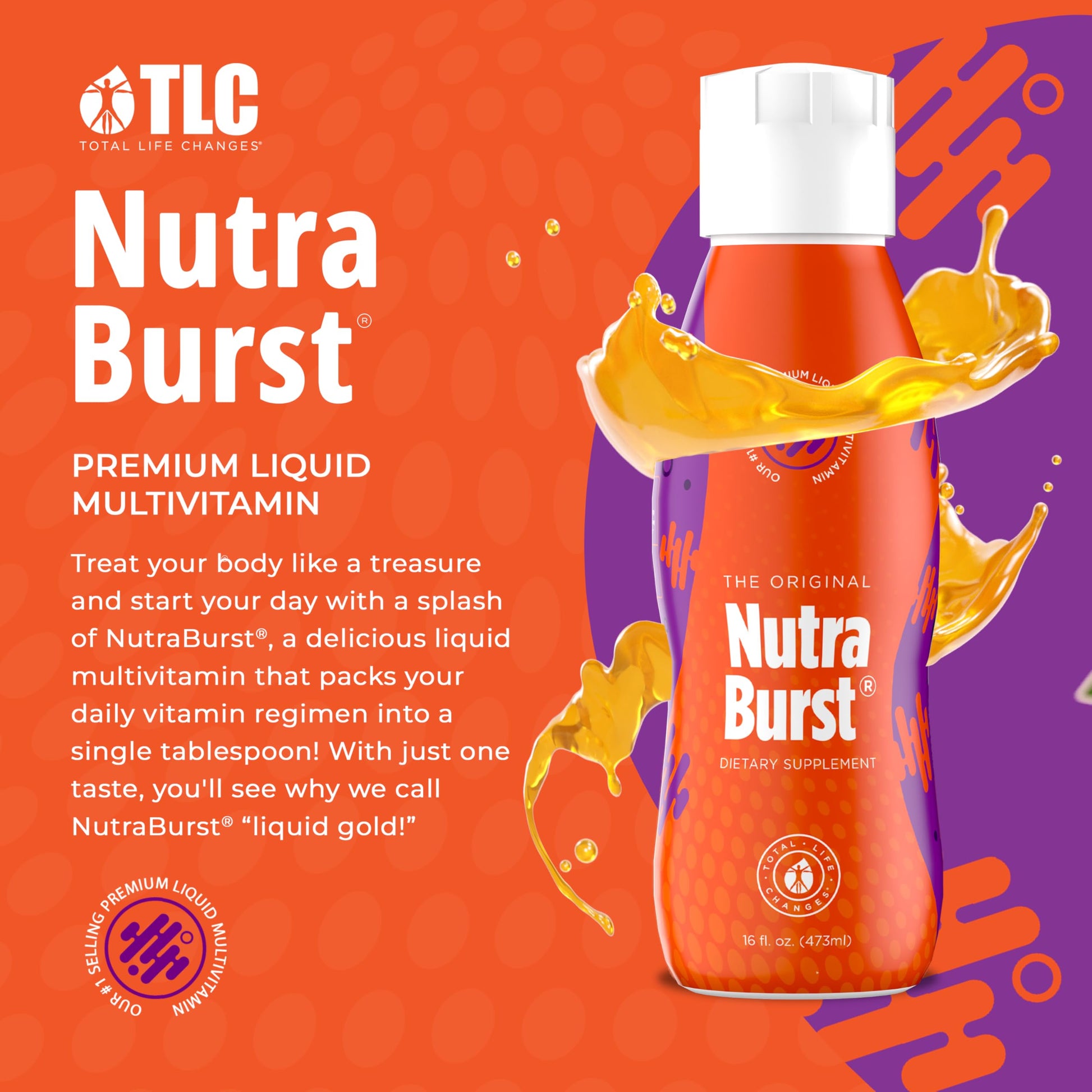 NutraBurst - Liquid Multivitamin, Daily Nutritional Support, Packed with Essential Vitamins and Minerals, 16 fl. oz NUTRA BURST Au supplements