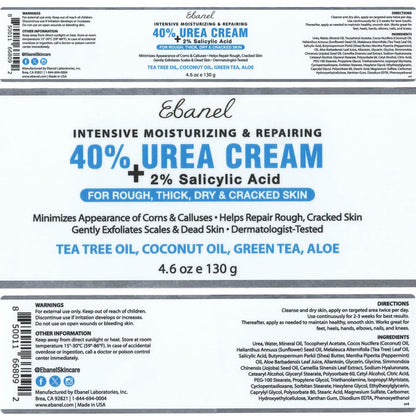Ebanel Bundle of 40% Urea Cream 2-Pack and Callus Remover Gel Ebanel buy supplements Au