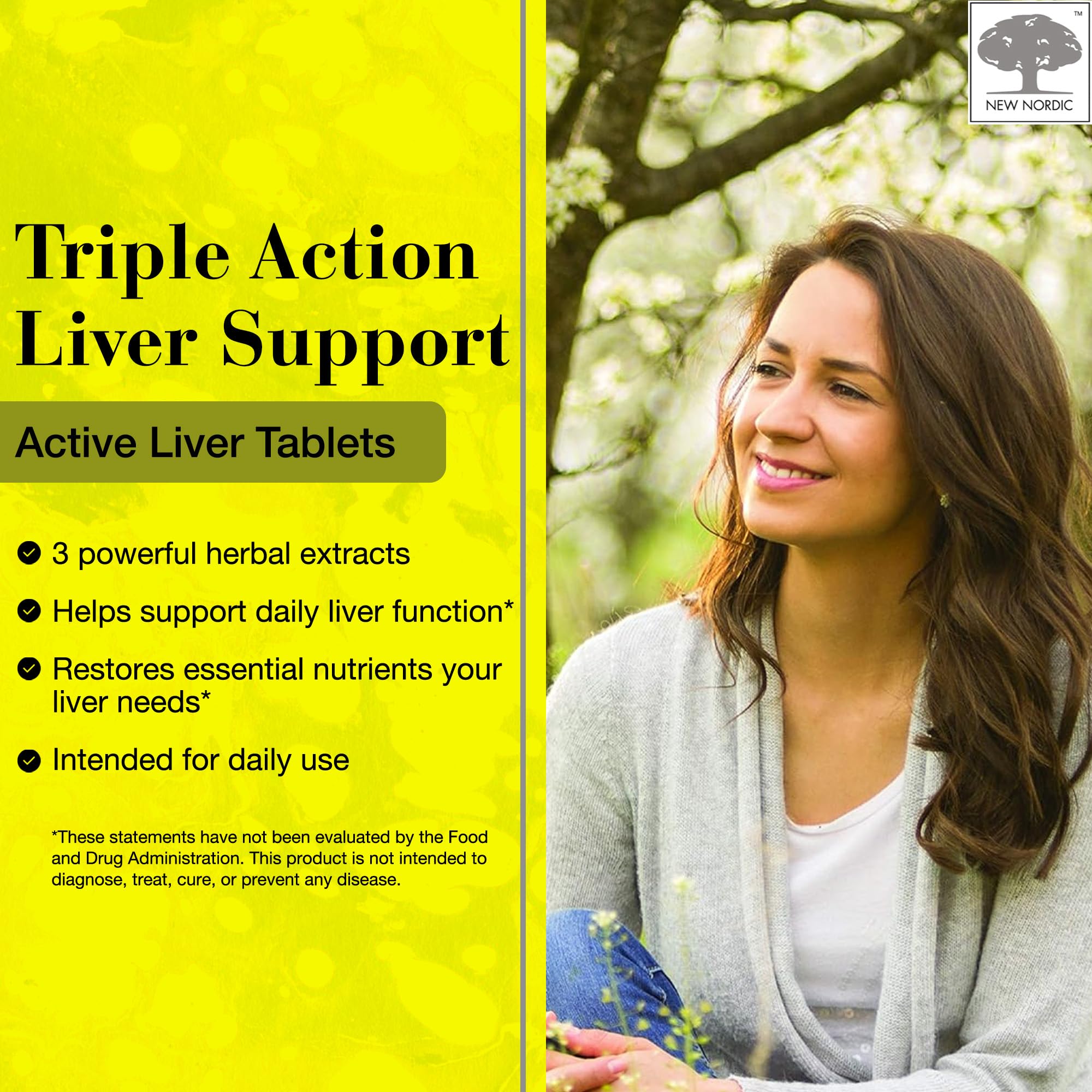 NEW NORDIC Active Liver 30-Day Supply, Daily Liver Supplement, Milk Thistle, Artichoke & Turmeric, 30 Tablets (Pack of 1) NEW NORDIC Au supplements