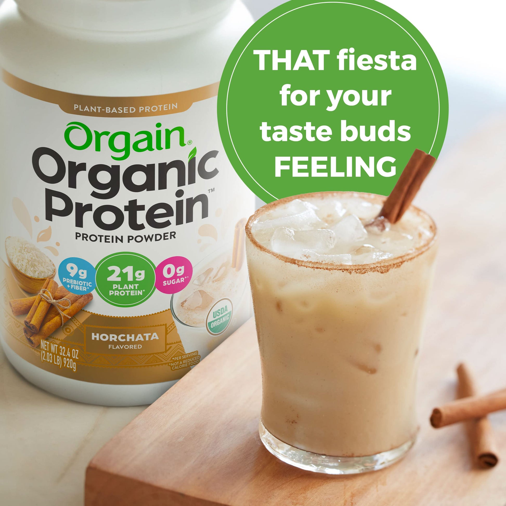 Orgain Organic Vegan Protein Powder, Horchata - 21g of Plant Based Protein, Low Net Orgain Au supplements