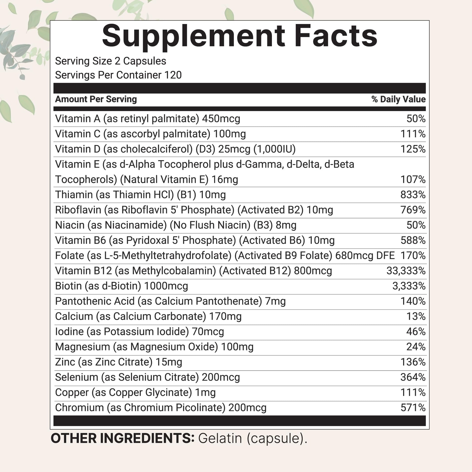 Micro Ingredients Pure Methylated Multivitamin, 240 Capsules | 19-in-1 Formula with Vitamins C, D, B12, Folate, Magnesium, Zinc & More | Micro Ingredients Au supplements