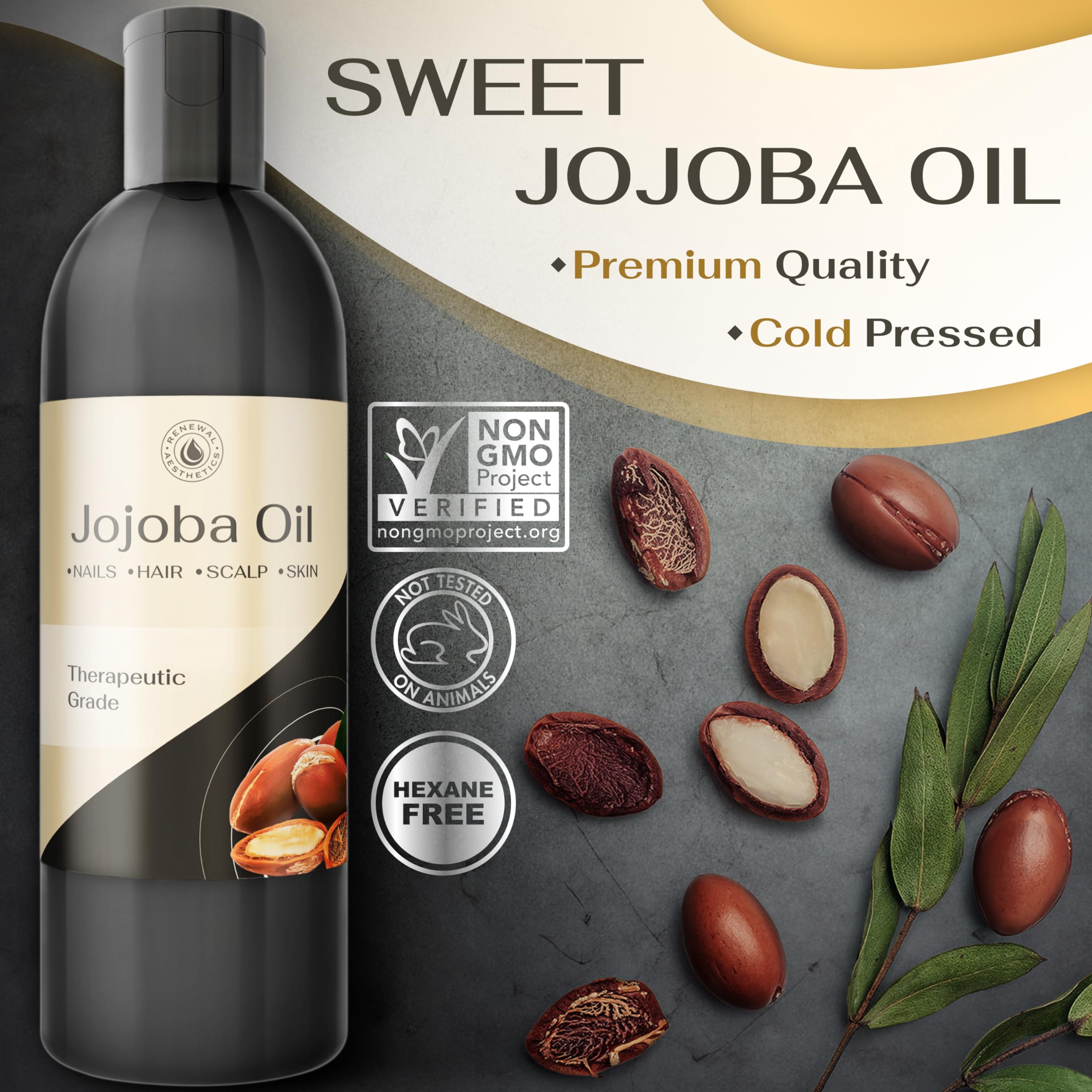 Sweet Oil - Hair and Skin Softener, Organic Natural Carrier Body Oil, Carrier Oil for Essential Oils - Massage Oil Renewal Aesthetics Au supplements