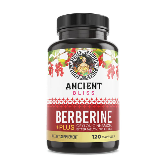 Ancient Bliss Berberine HCL 1200mg with Ceylon Cinnamon, Bitter Melon, and Green Tea Ancient BlissAU supplements