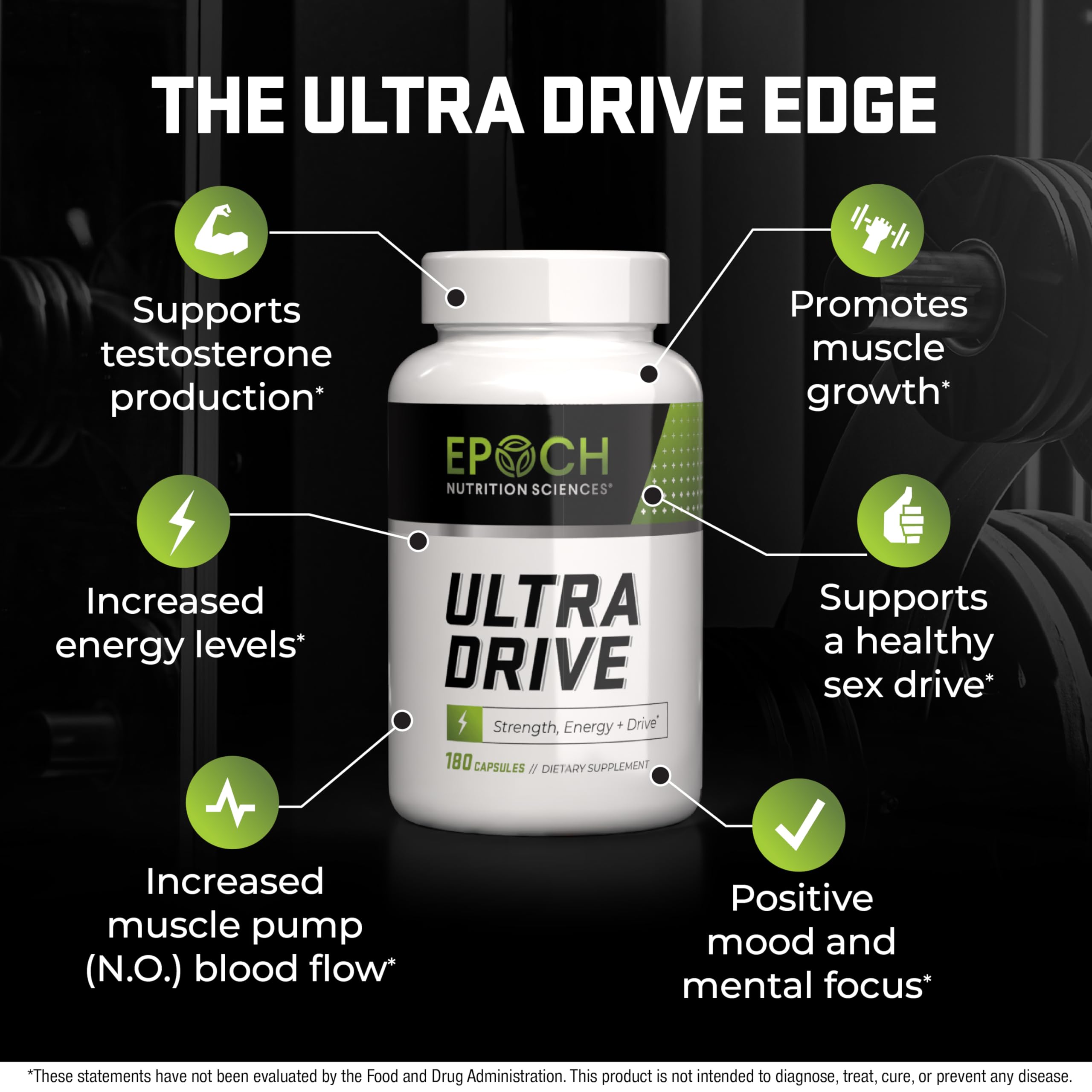 Epoch Nutrition | Ultra Drive – Advanced Performance Formula | Supports Energy, Endurance, and Healthy Circulation | with Tongkat Ali, Icariin & Nitric Oxide Support Epoch Nutrition Sciences Au supplements