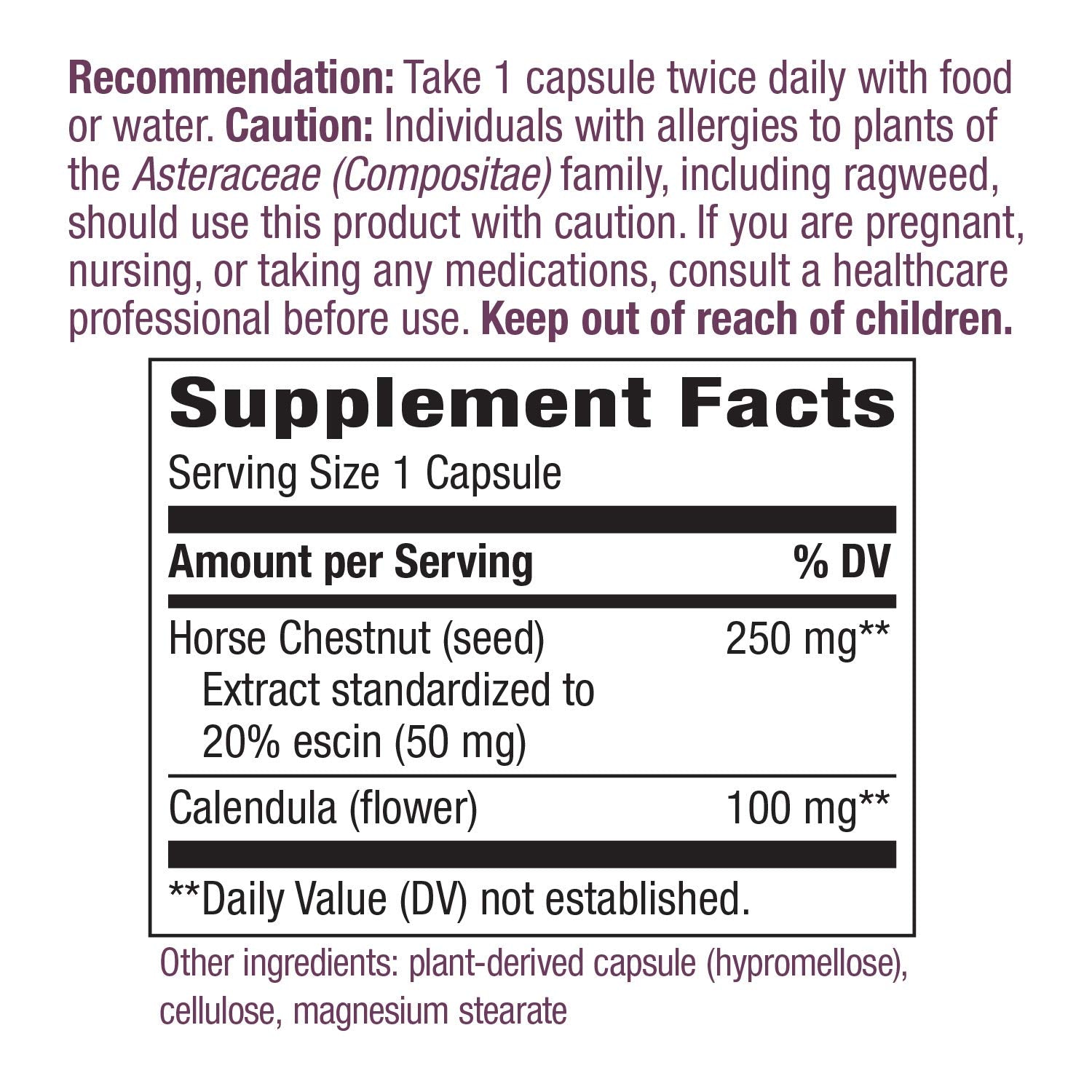 Nature's Way Standardized Horse Chestnut, Premium Extract for Healthy Veins and Blood Nature's Way Au supplements